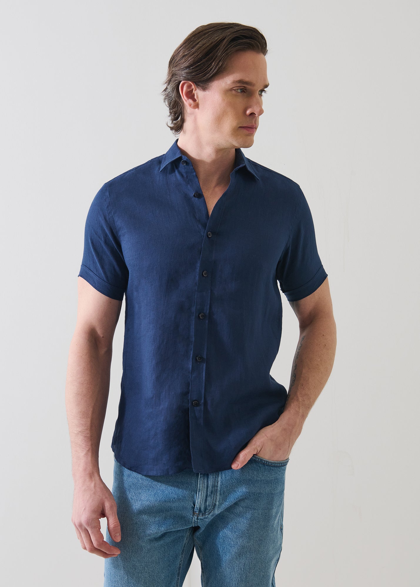 Linen Chambray Shirt - PATRICK ASSARAF