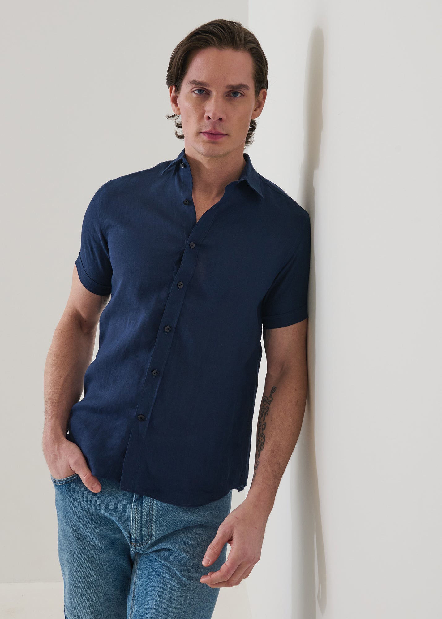 Linen Chambray Shirt - PATRICK ASSARAF