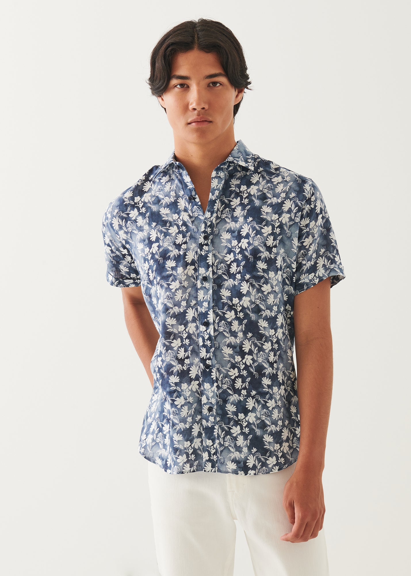 Floral Print Linen Shirt