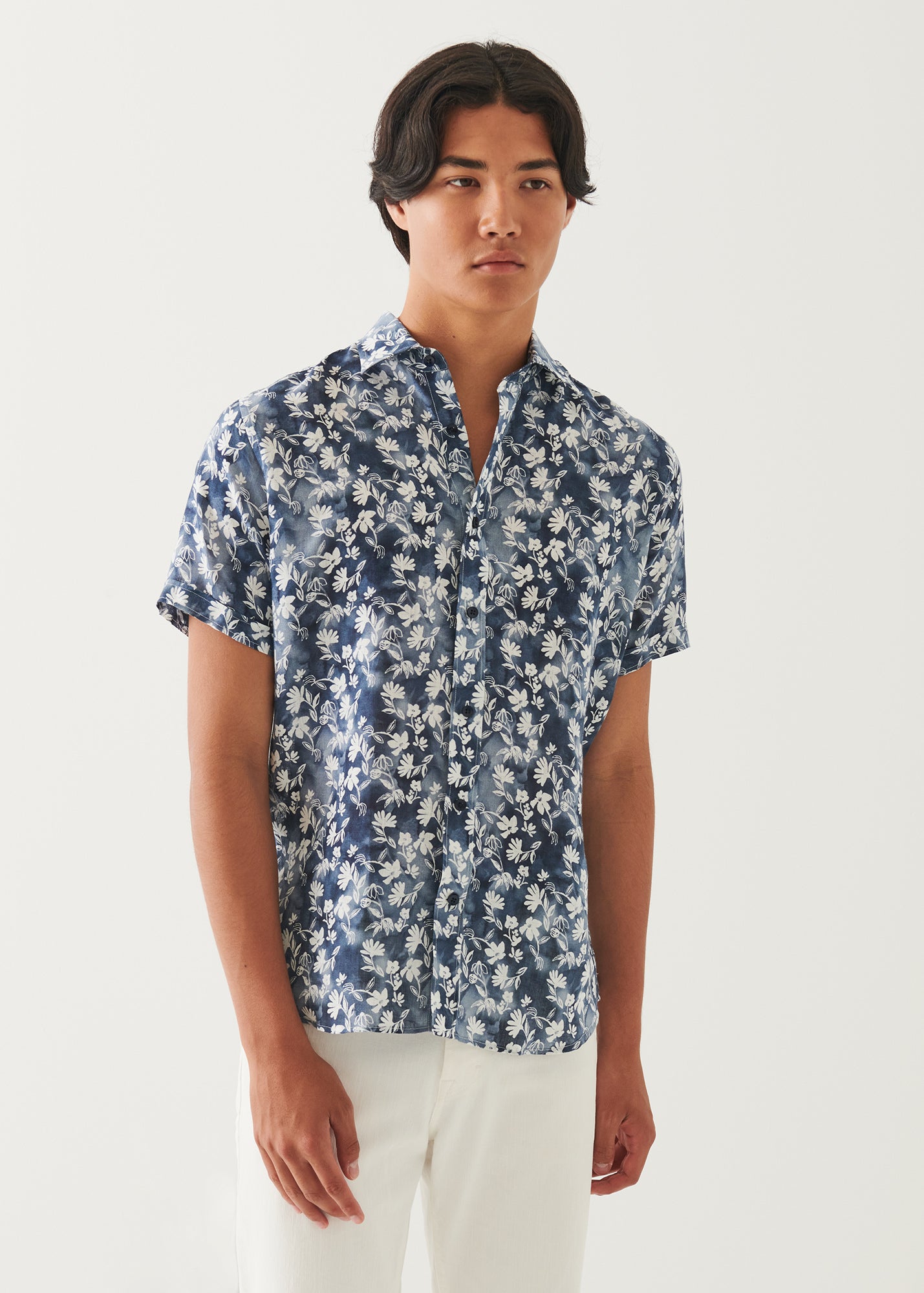 Floral Print Linen Shirt - PATRICK ASSARAF