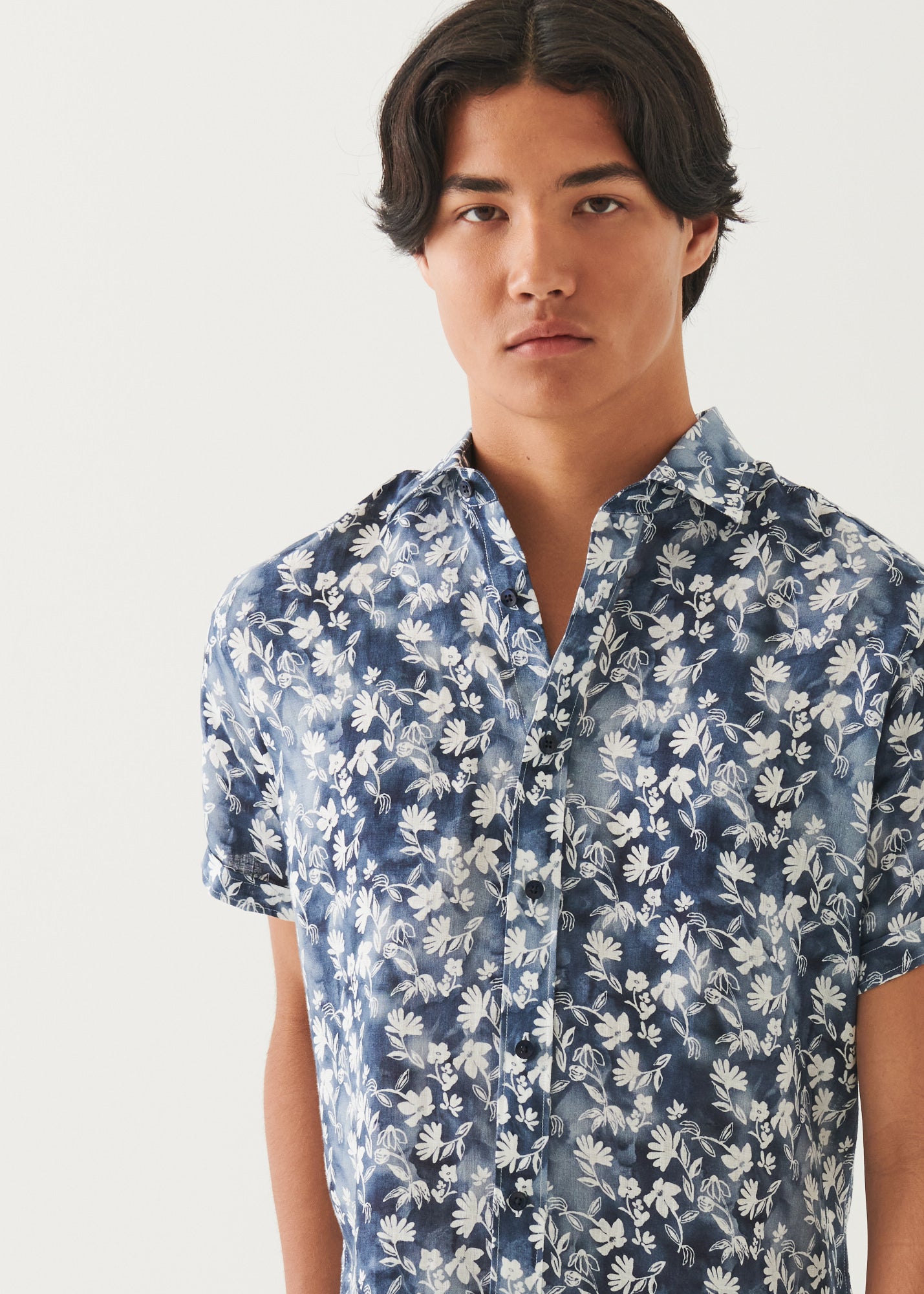 Floral Print Linen Shirt