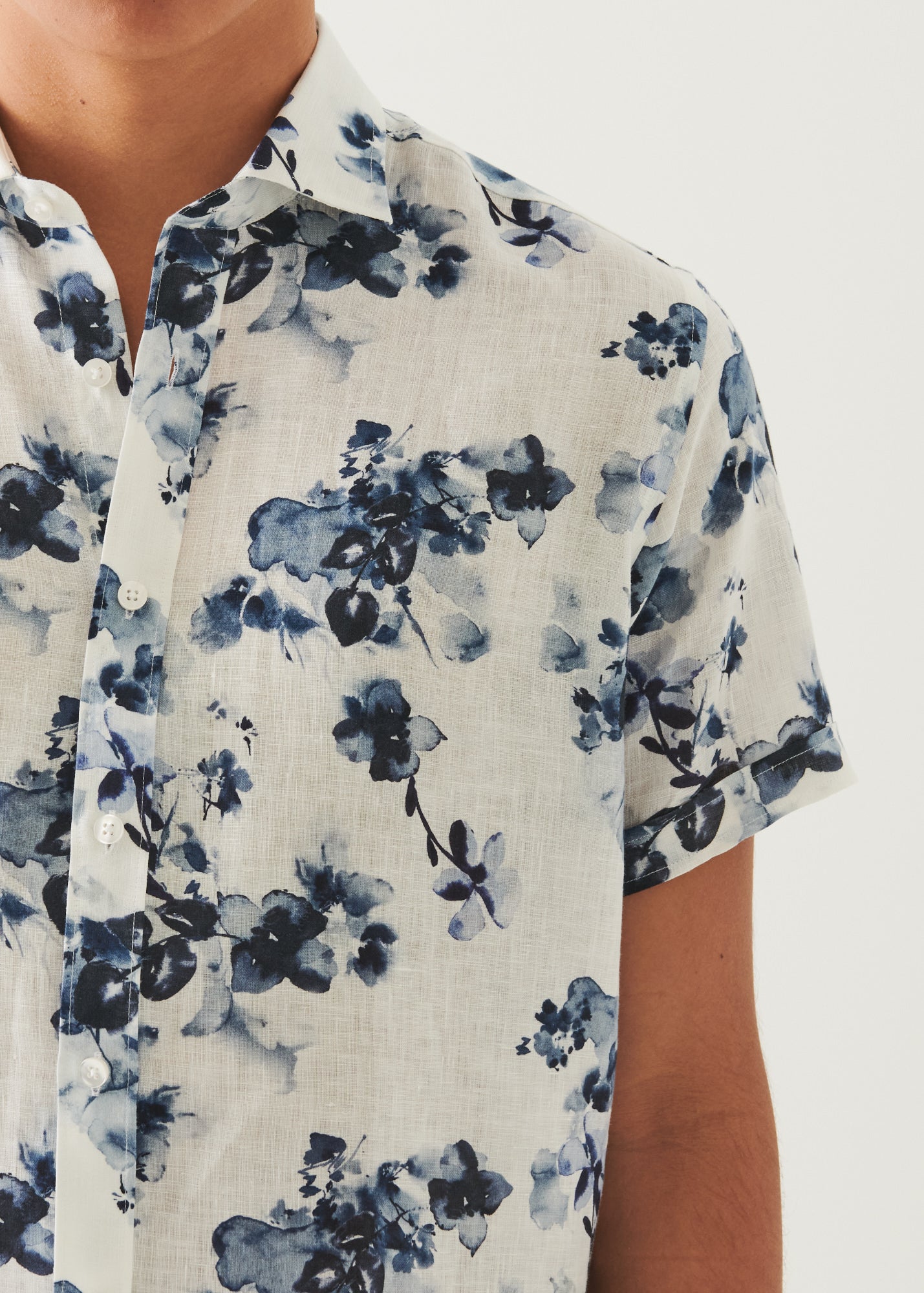 Floral Print Linen Shirt