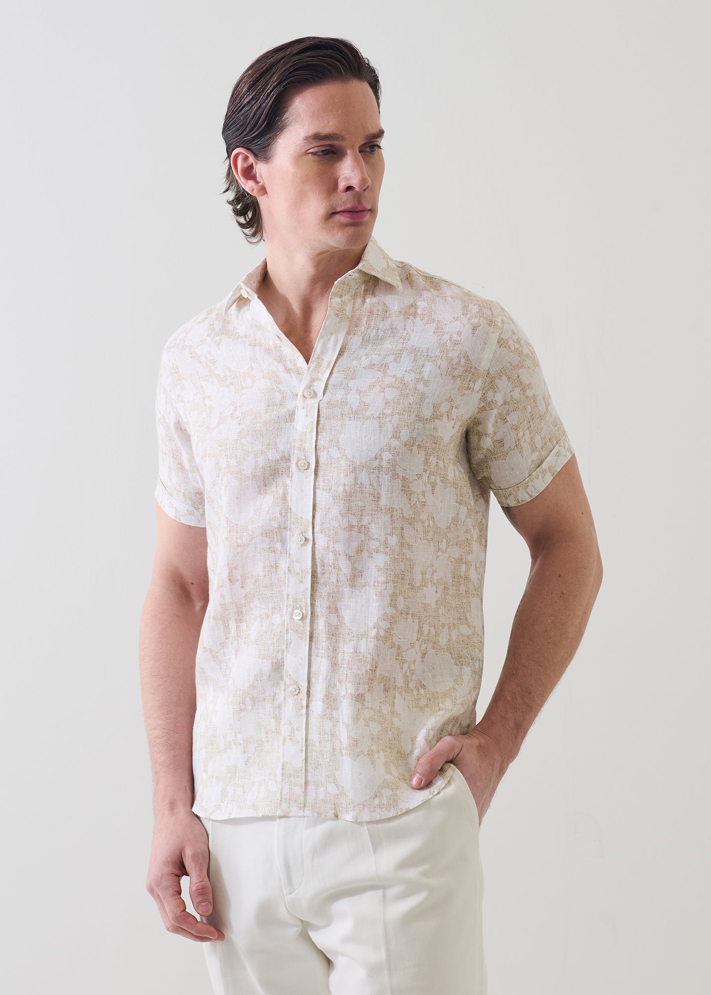 Vintage Floral Linen Shirt - PATRICK ASSARAF