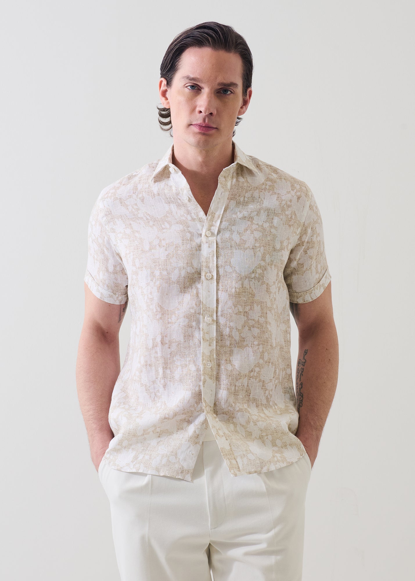 Vintage Floral Linen Shirt - PATRICK ASSARAF