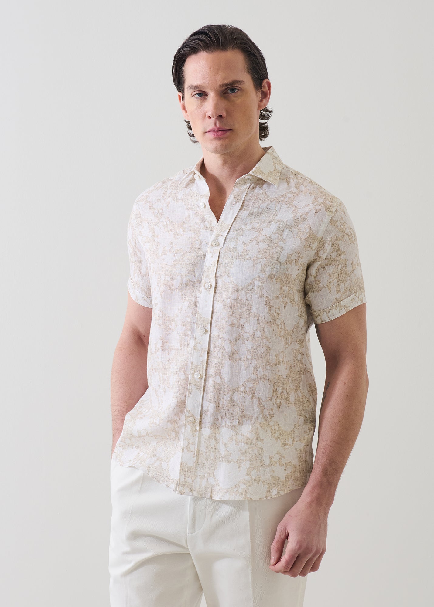 Vintage Floral Linen Shirt - PATRICK ASSARAF