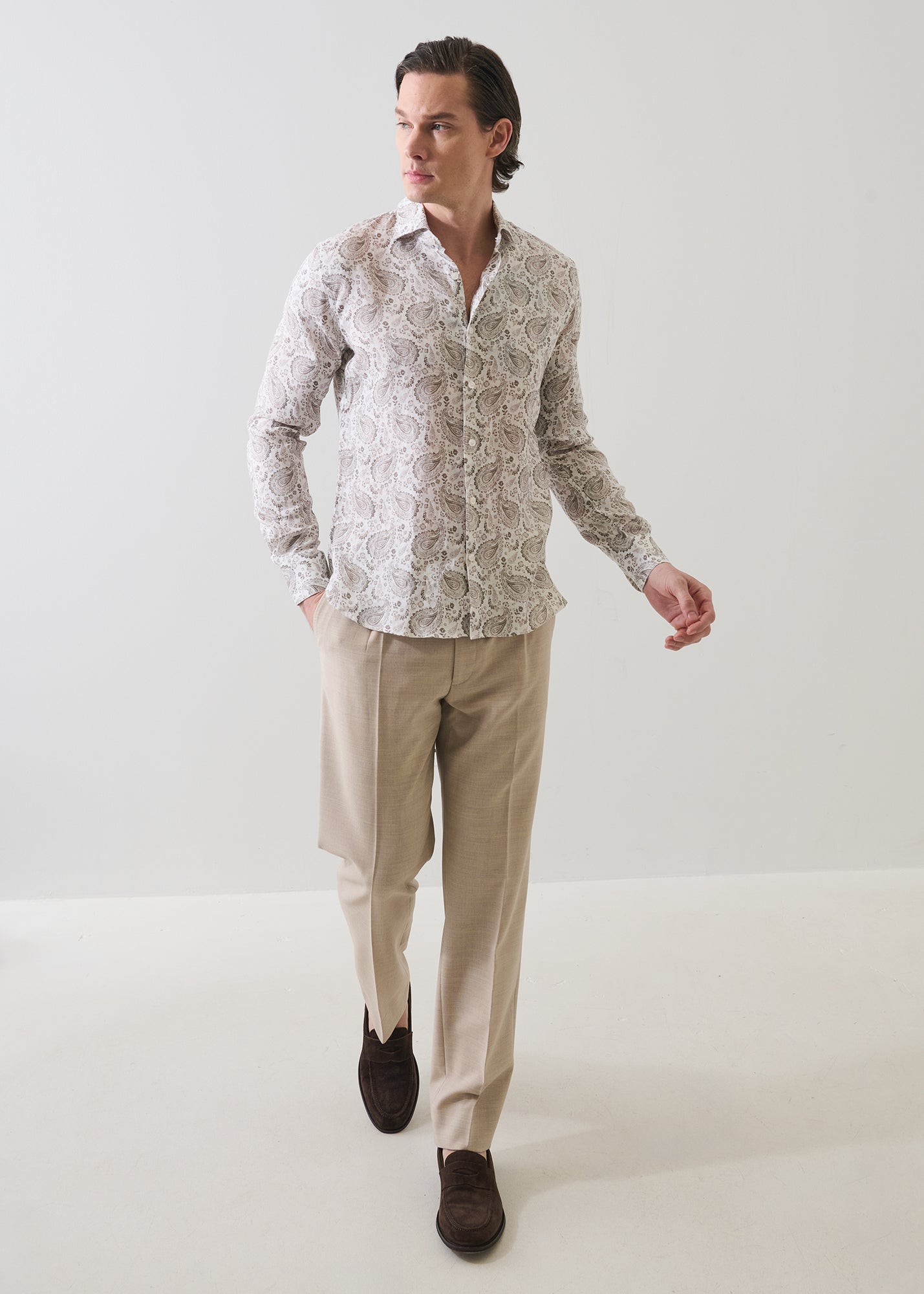 Paisley Print Linen Shirt - PATRICK ASSARAF
