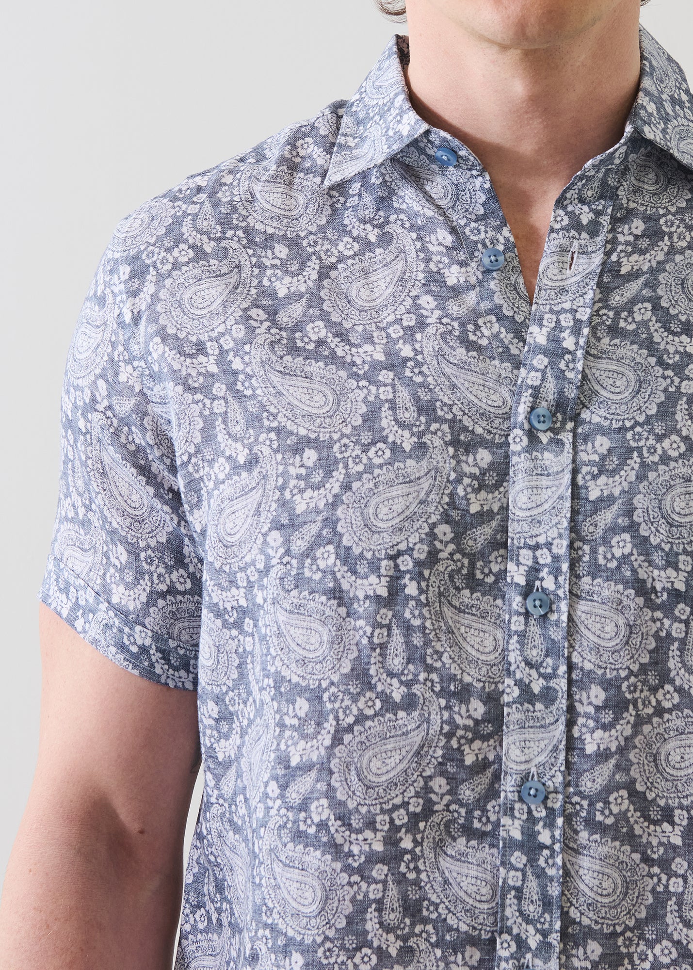 Paisley Print Linen Shirt - PATRICK ASSARAF