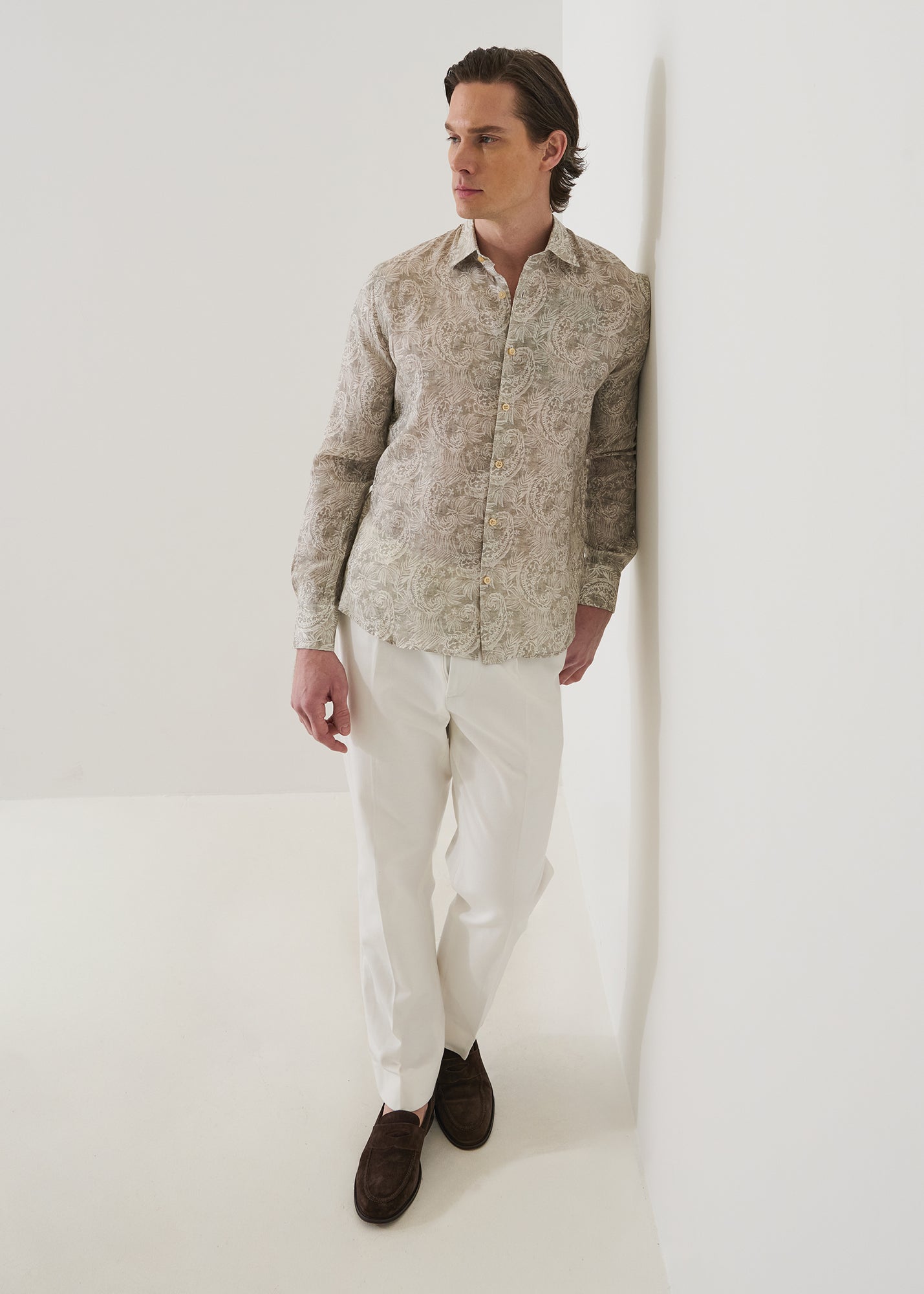 Paisley Print Linen Shirt - PATRICK ASSARAF