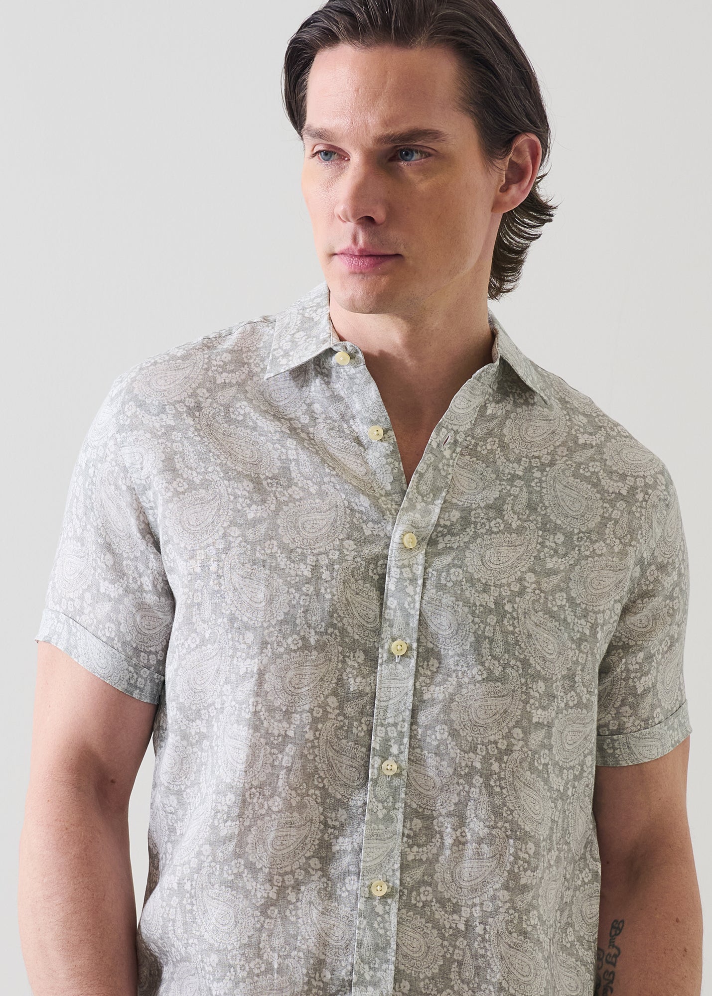 Paisley Print Linen Shirt - PATRICK ASSARAF