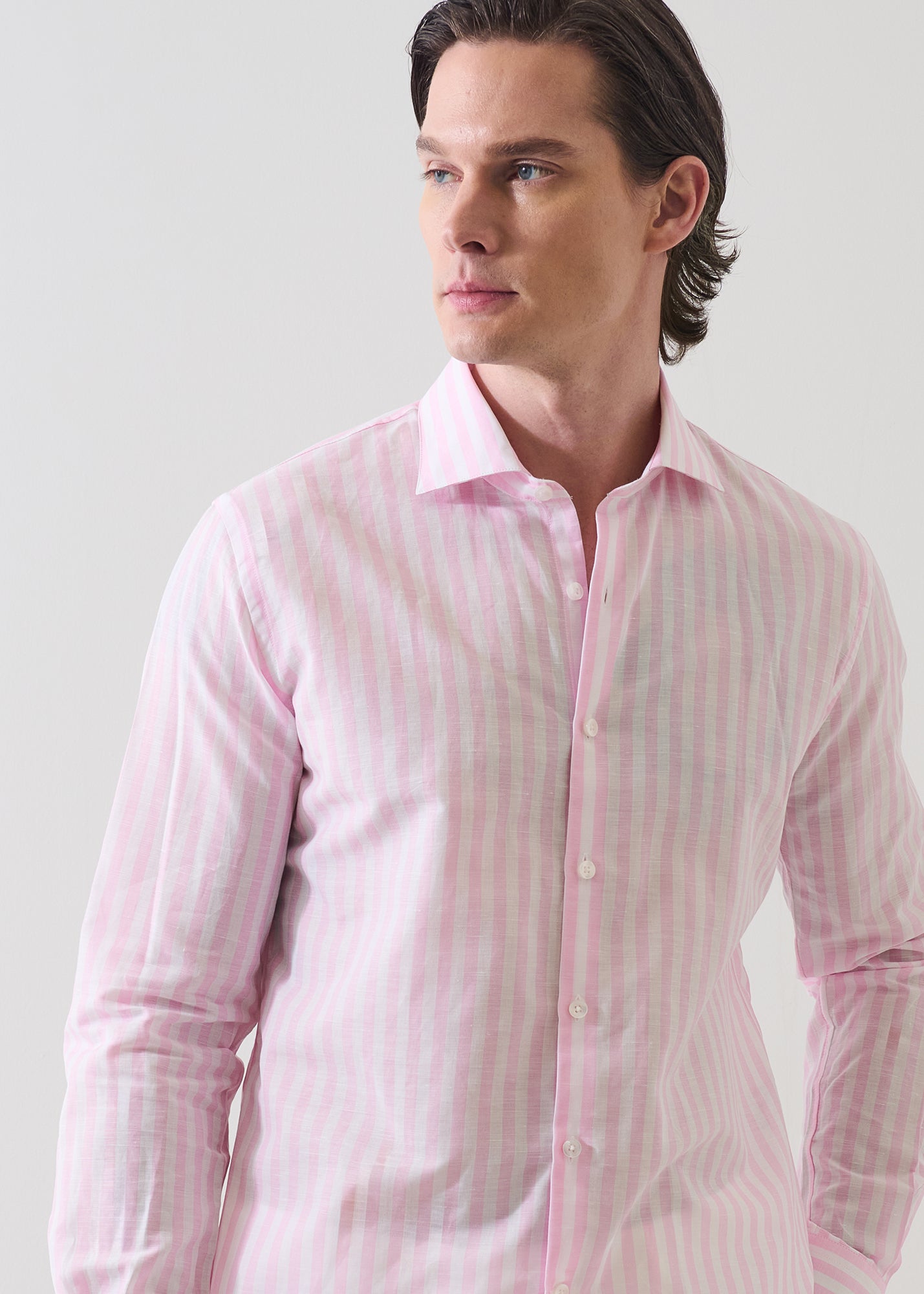 Bengal Stripe Linen-Cotton Shirt - PATRICK ASSARAF