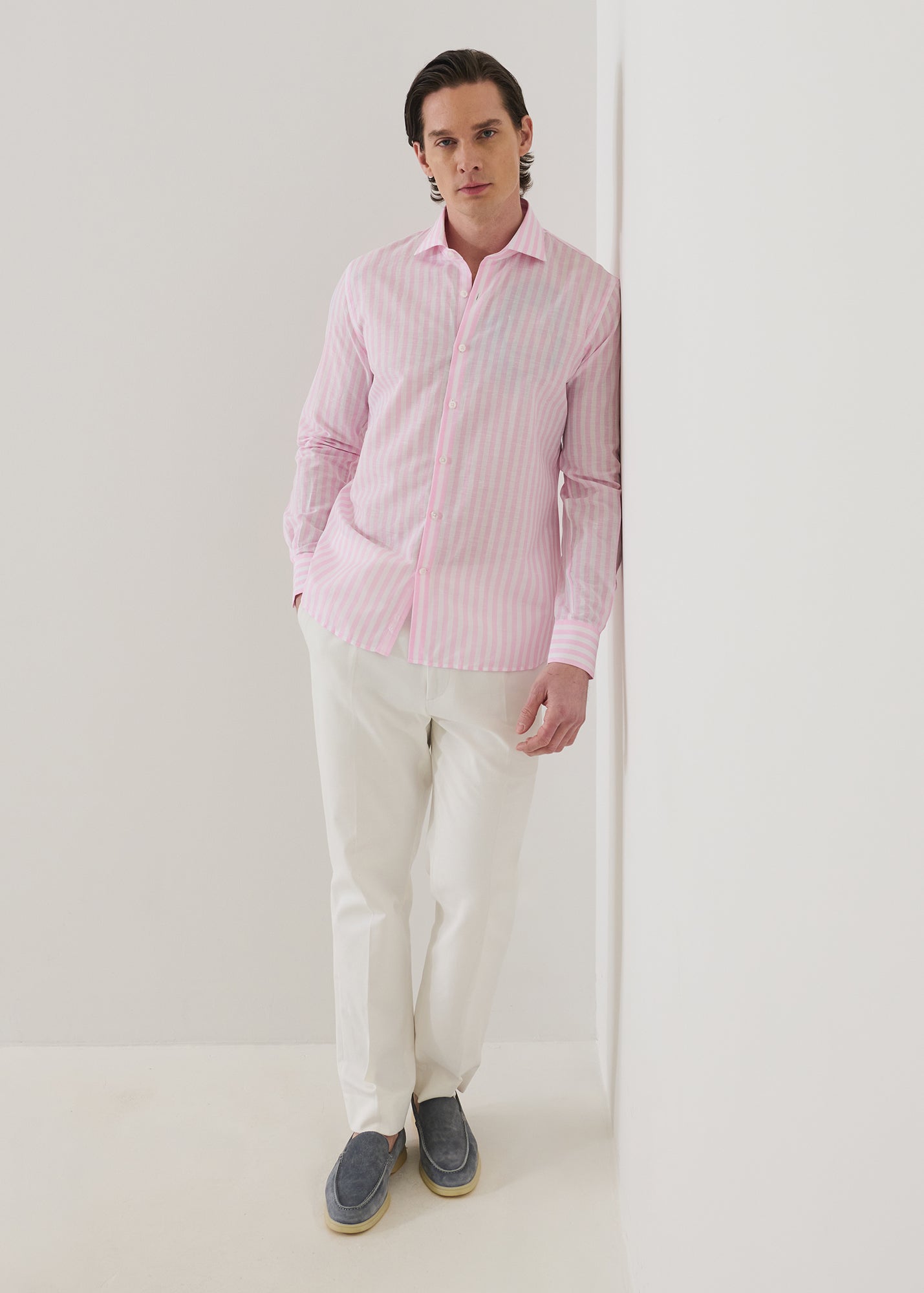 Bengal Stripe Linen-Cotton Shirt - PATRICK ASSARAF