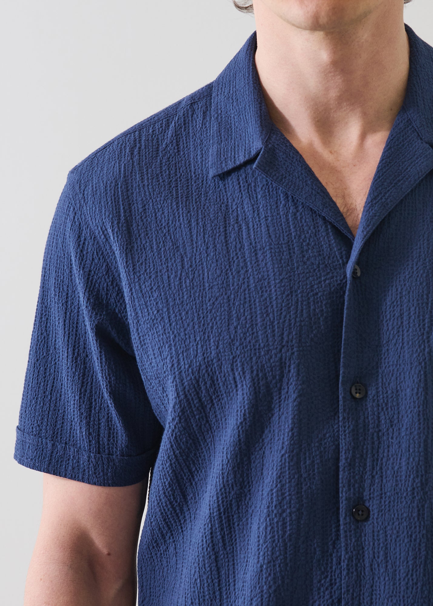 Seersucker Cotton Stretch Shirt - PATRICK ASSARAF