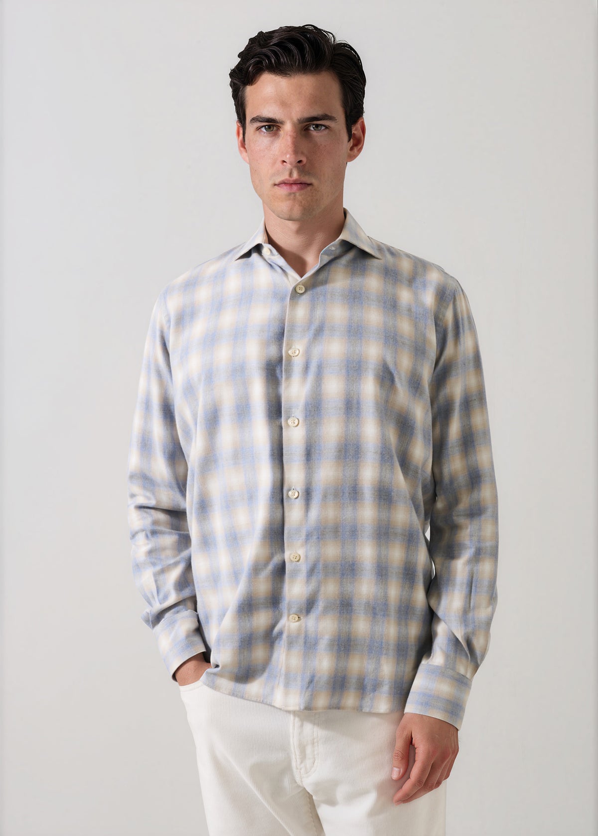 Ombre Check Shirt - PATRICK ASSARAF