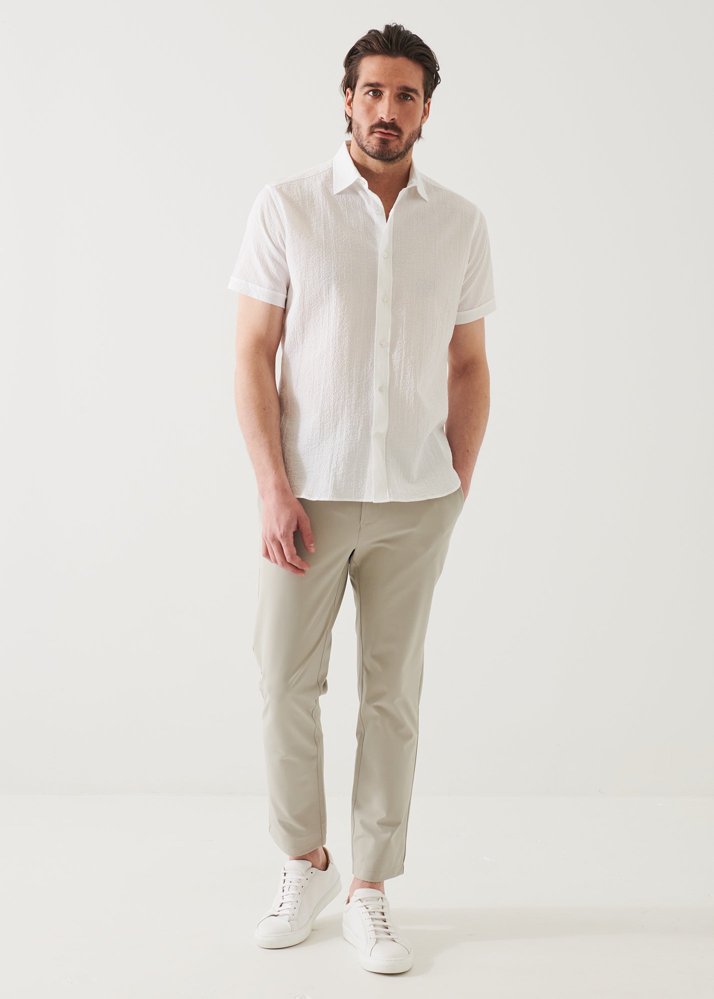Seersucker Cotton Stretch Shirt