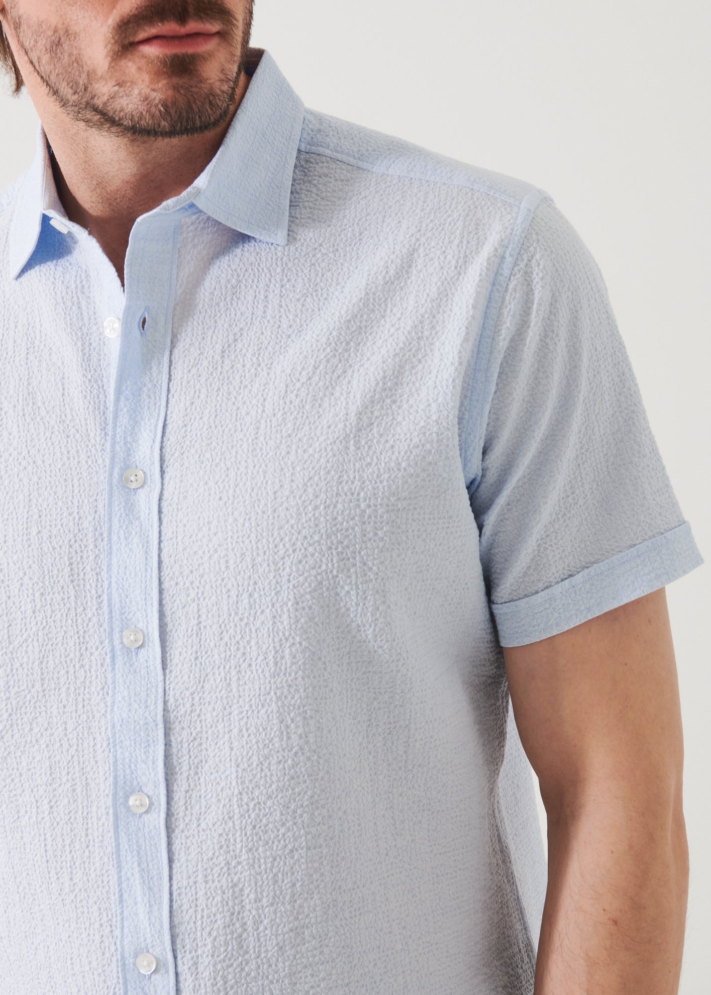 Seersucker Cotton Stretch Shirt