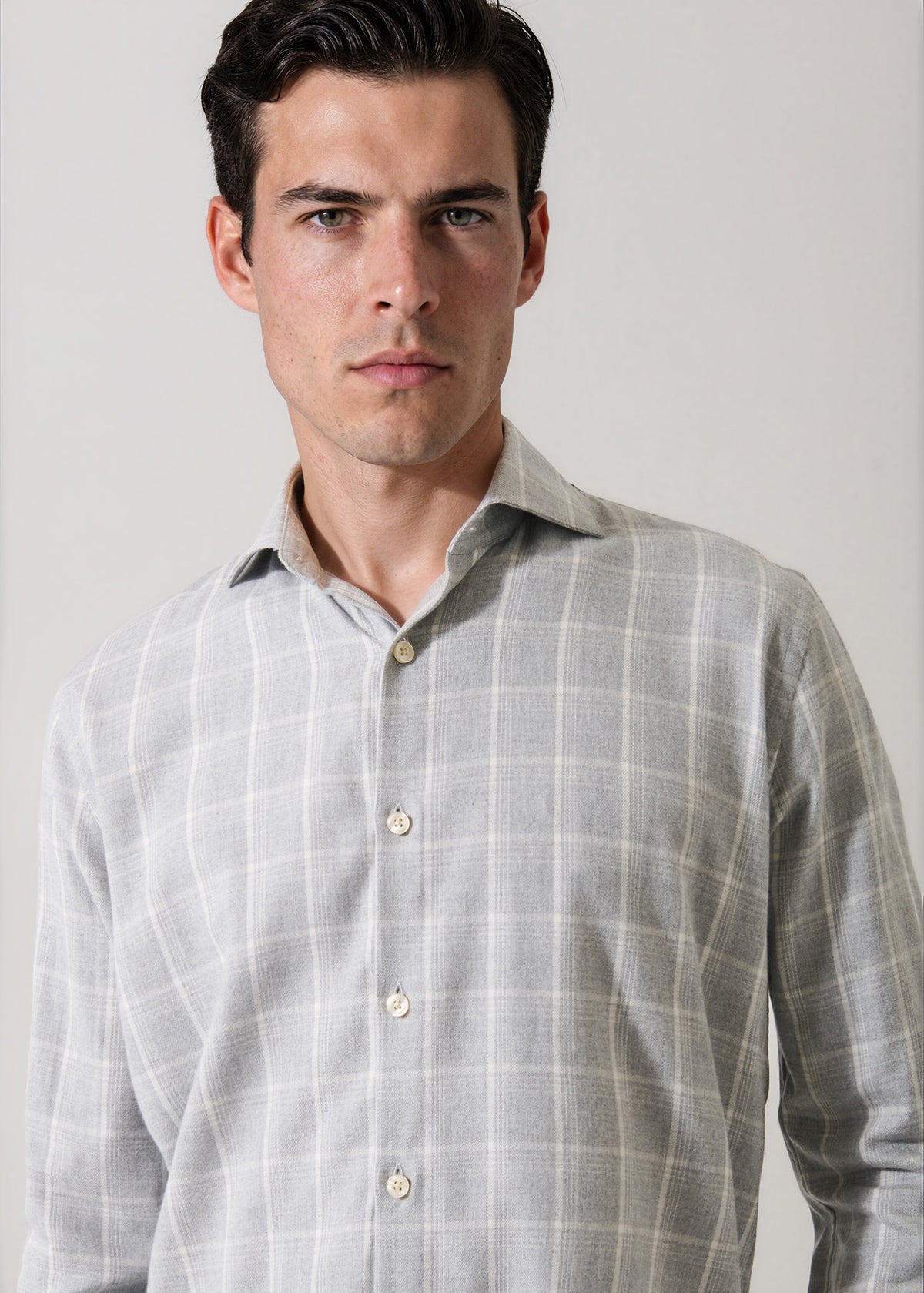 Cotton Lyocell Plaid Shirt - PATRICK ASSARAF