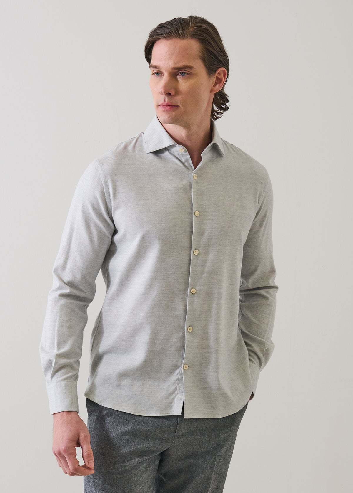 Cotton Lyocell Melange Shirt - PATRICK ASSARAF