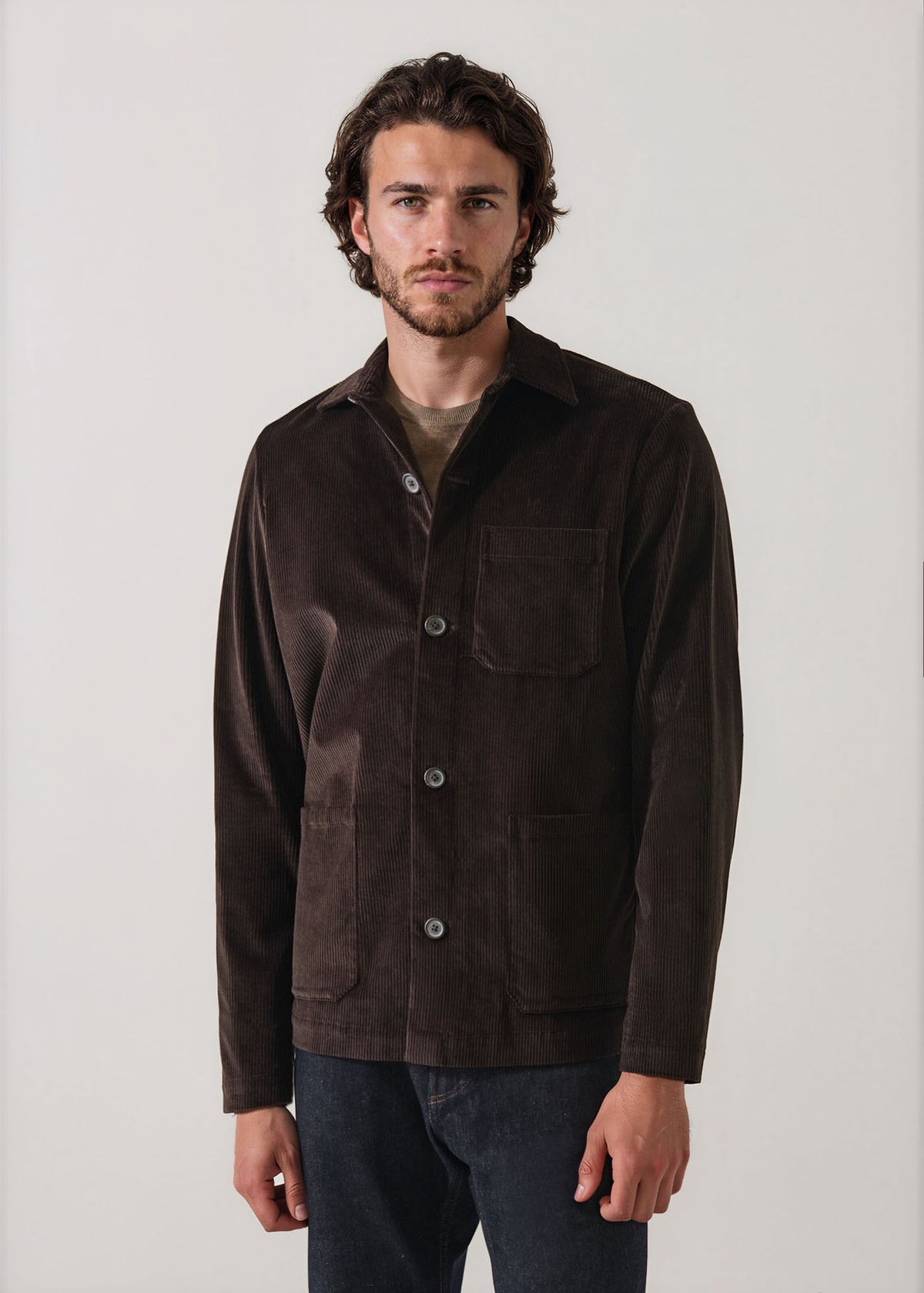 Cotton Stretch Corduroy Chore Jacket - PATRICK ASSARAF