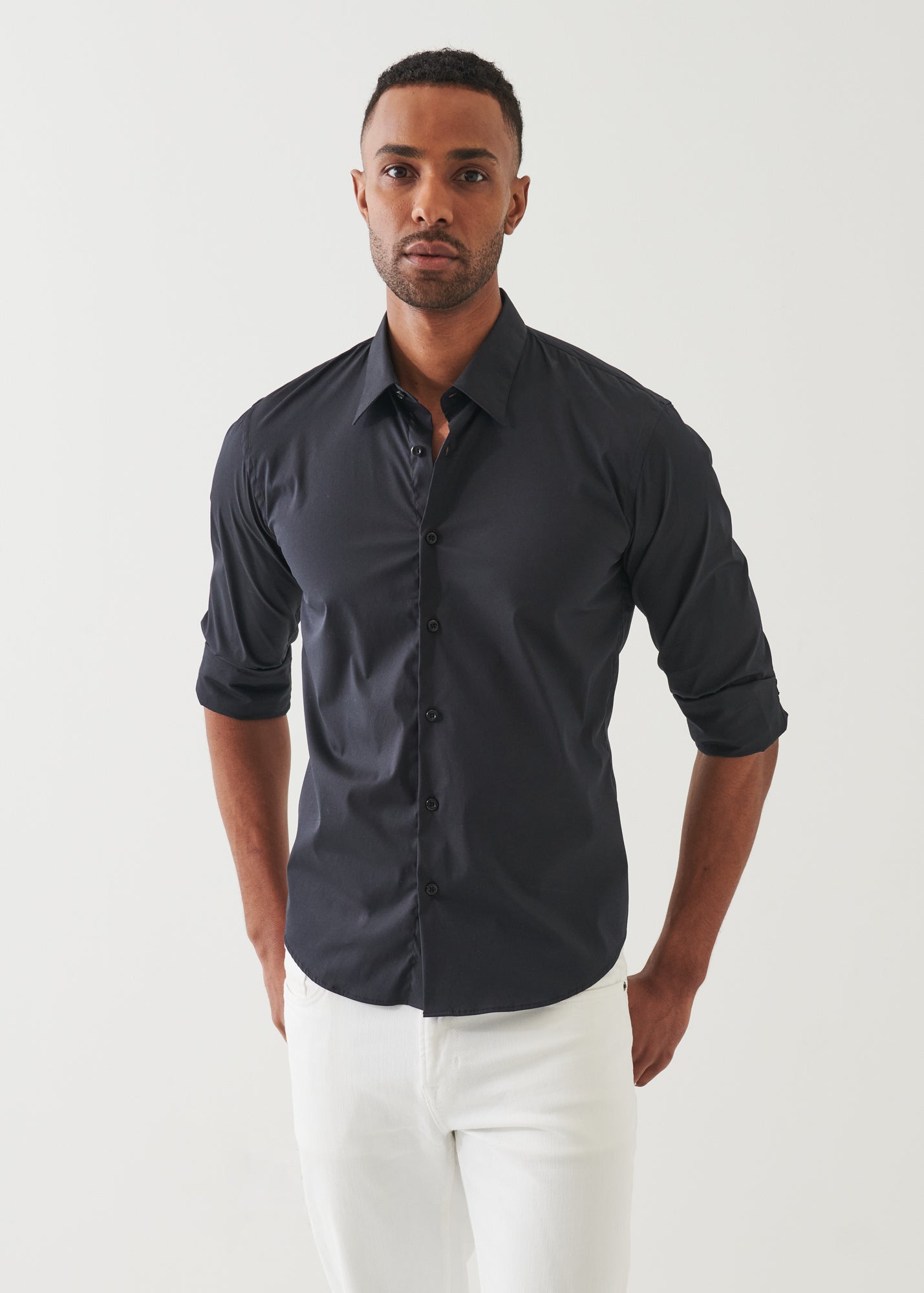 Cotton Stretch Darted Shirt - PATRICK ASSARAF
