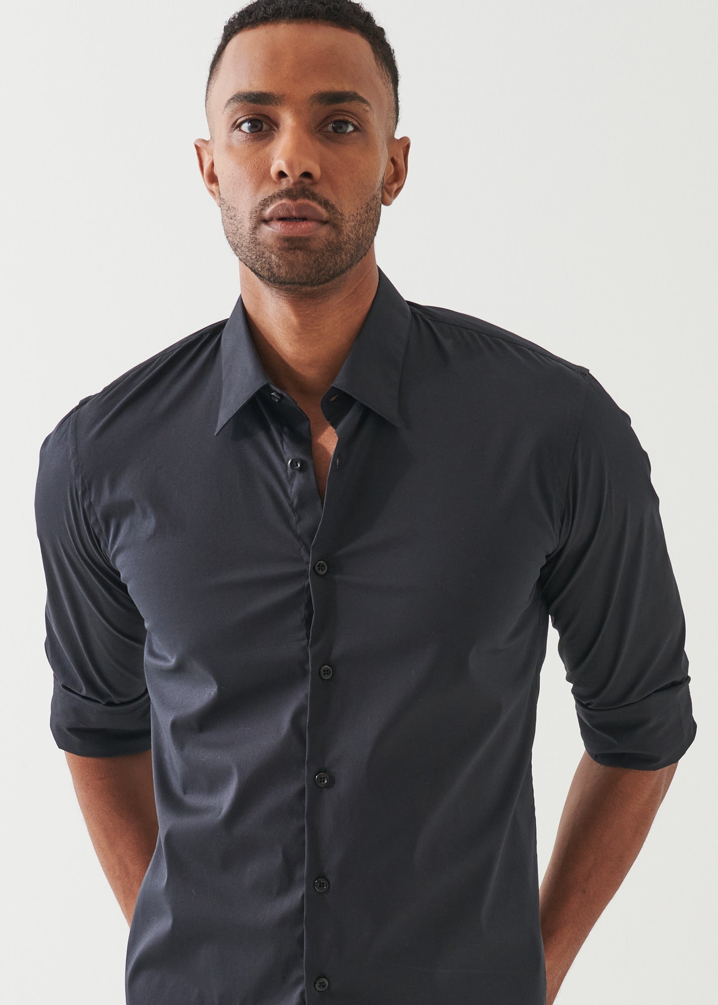 Cotton Stretch Darted Shirt - PATRICK ASSARAF