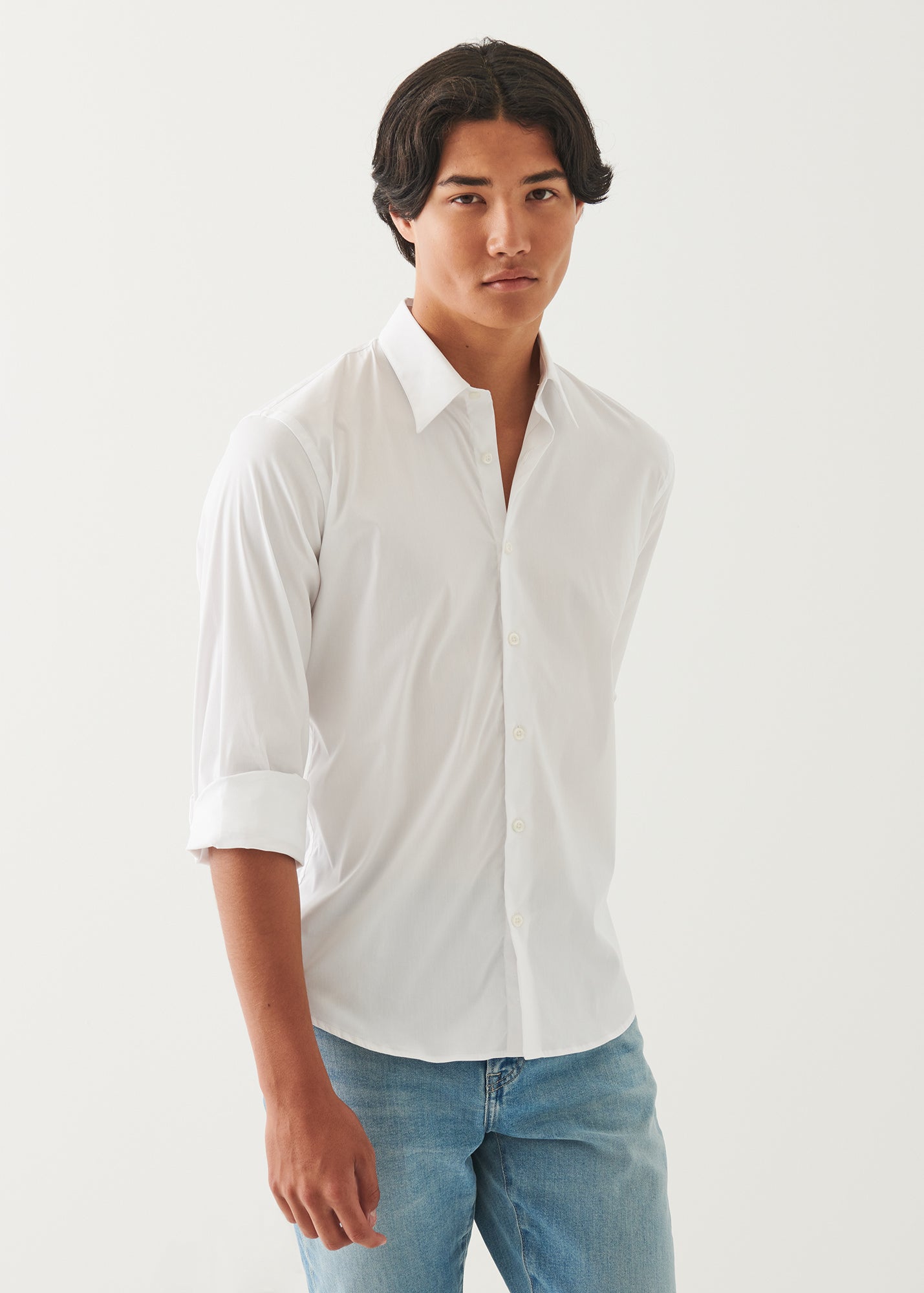Cotton Stretch Darted Shirt - PATRICK ASSARAF