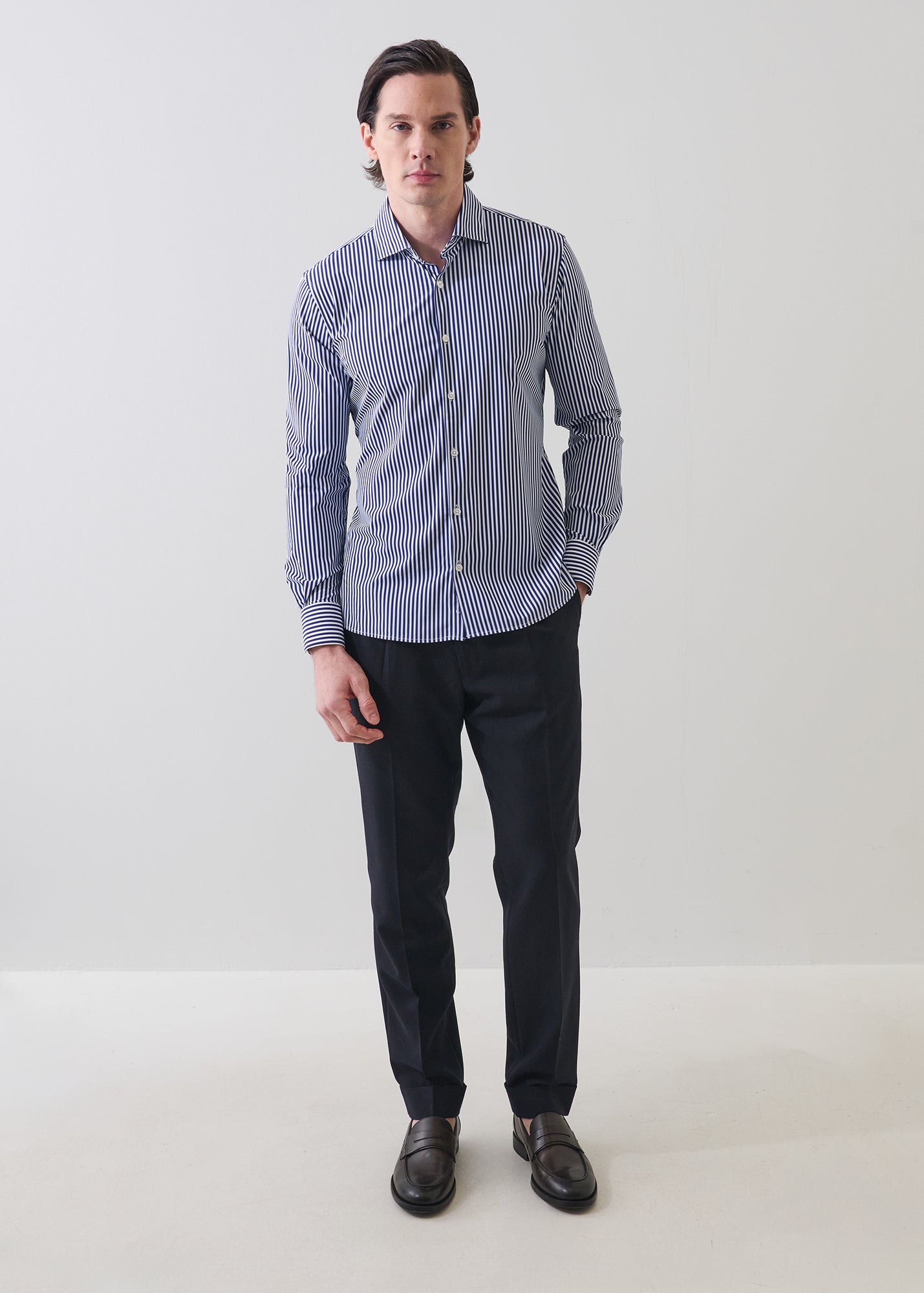 Bengal Stripe Performance Shirt - PATRICK ASSARAF