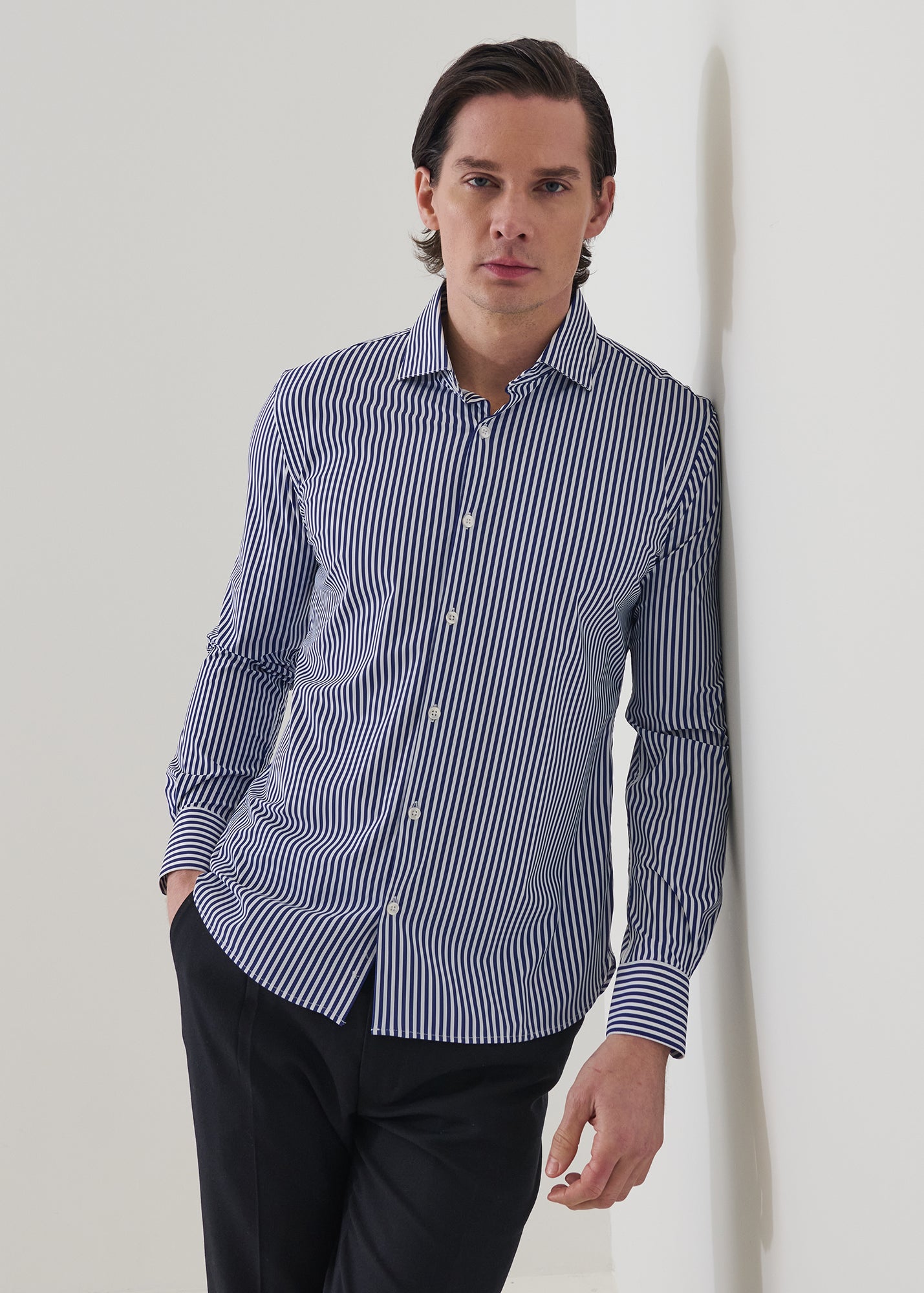 Bengal Stripe Performance Shirt - PATRICK ASSARAF