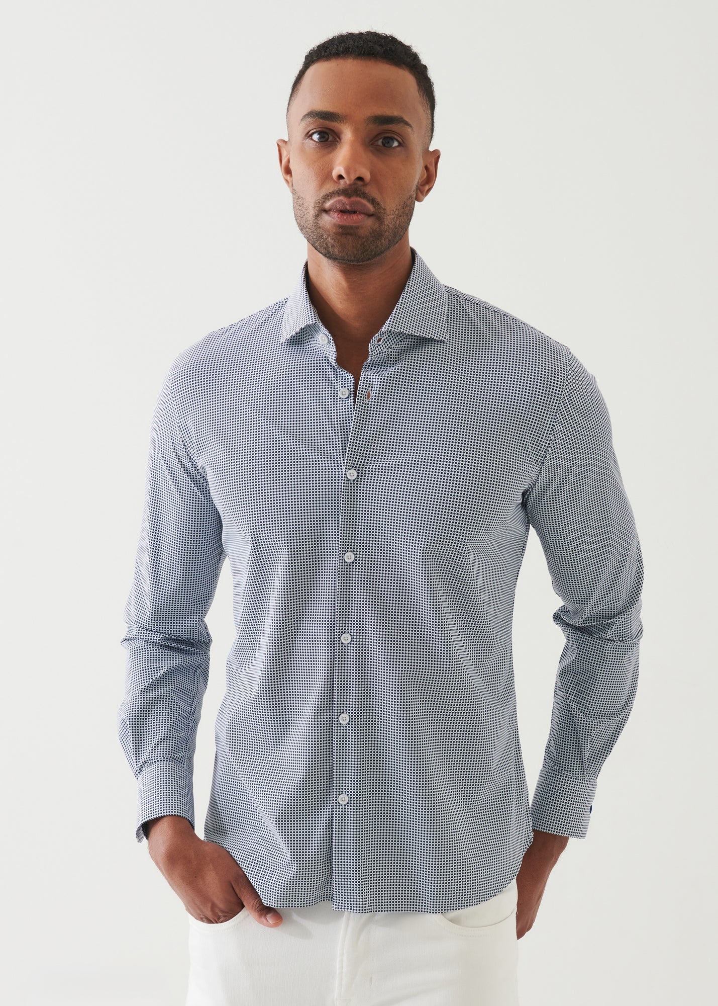 Printed Nylon Stretch Shirt