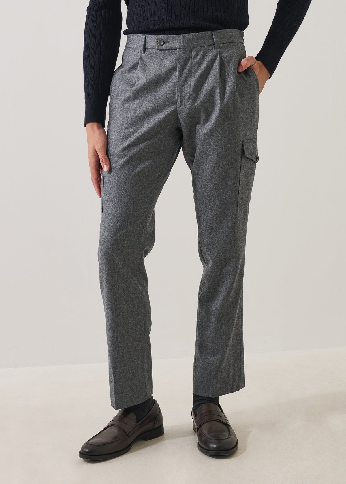Wool Flannel Cargo Pant - PATRICK ASSARAF