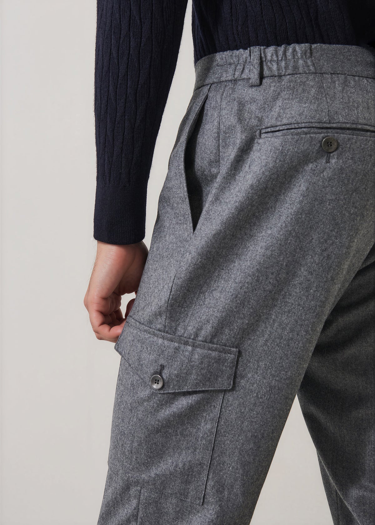 Wool Flannel Cargo Pant - PATRICK ASSARAF