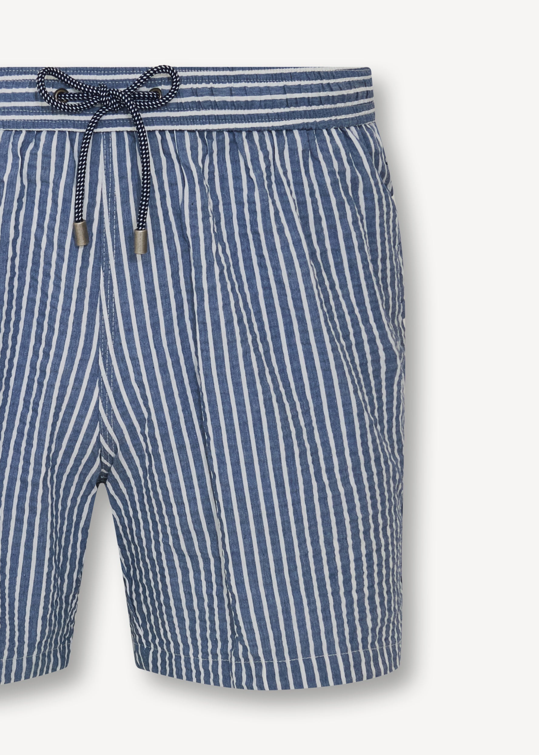 Washed Seersucker Swim Short - PATRICK ASSARAF
