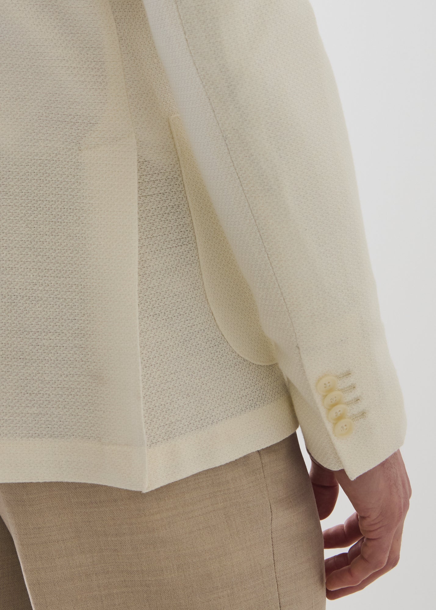Cotton-Linen Double Breasted Knit Blazer - PATRICK ASSARAF