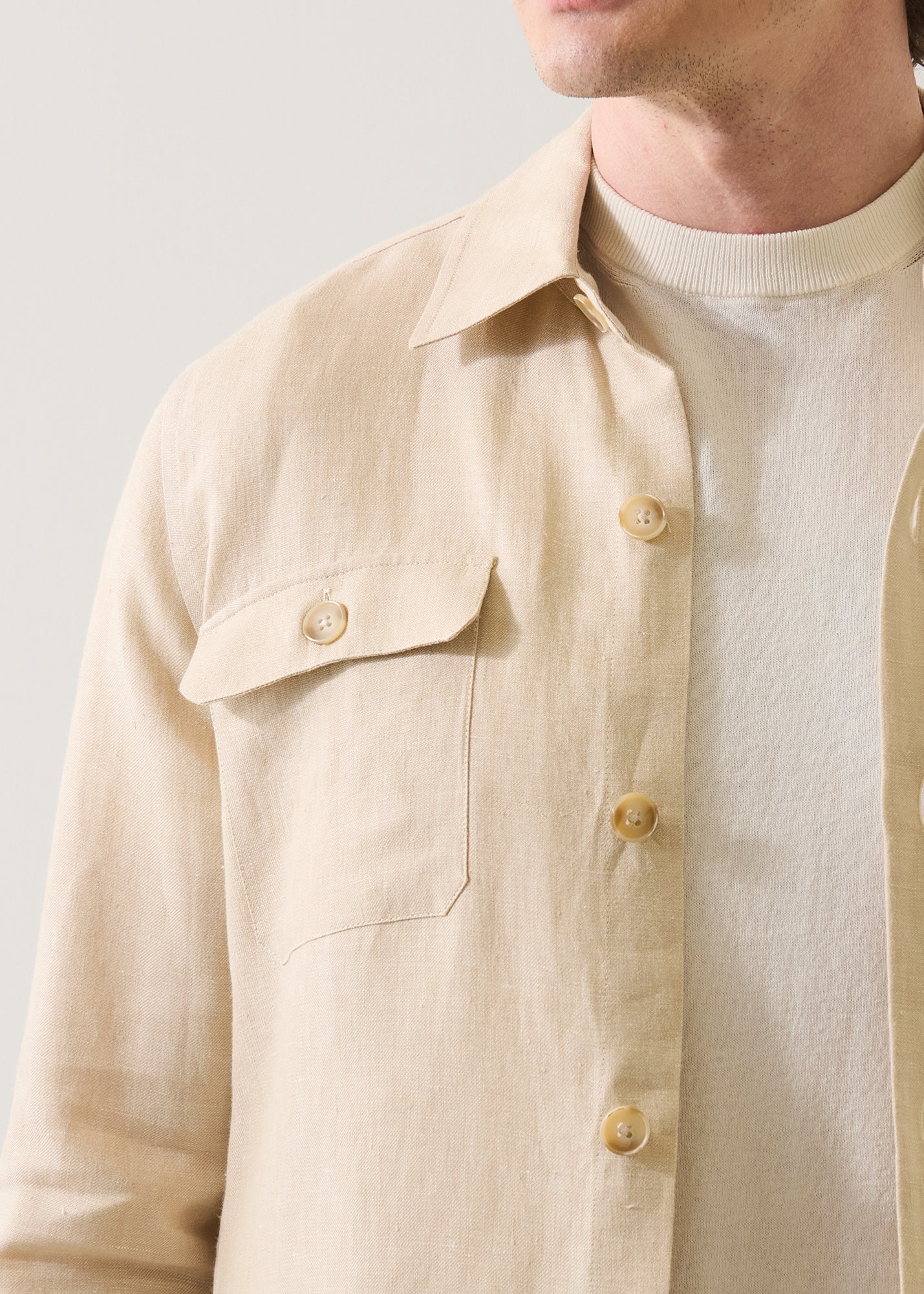 Linen Shirt Jacket - PATRICK ASSARAF
