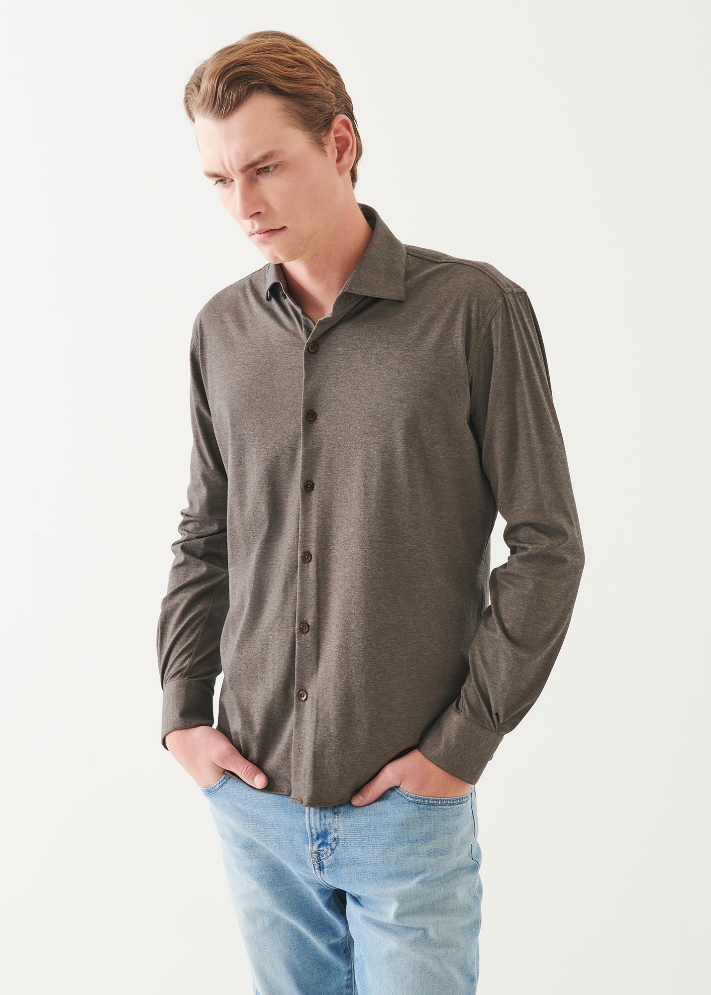 Four-Flex Performance Button Up Shirt - PATRICK ASSARAF