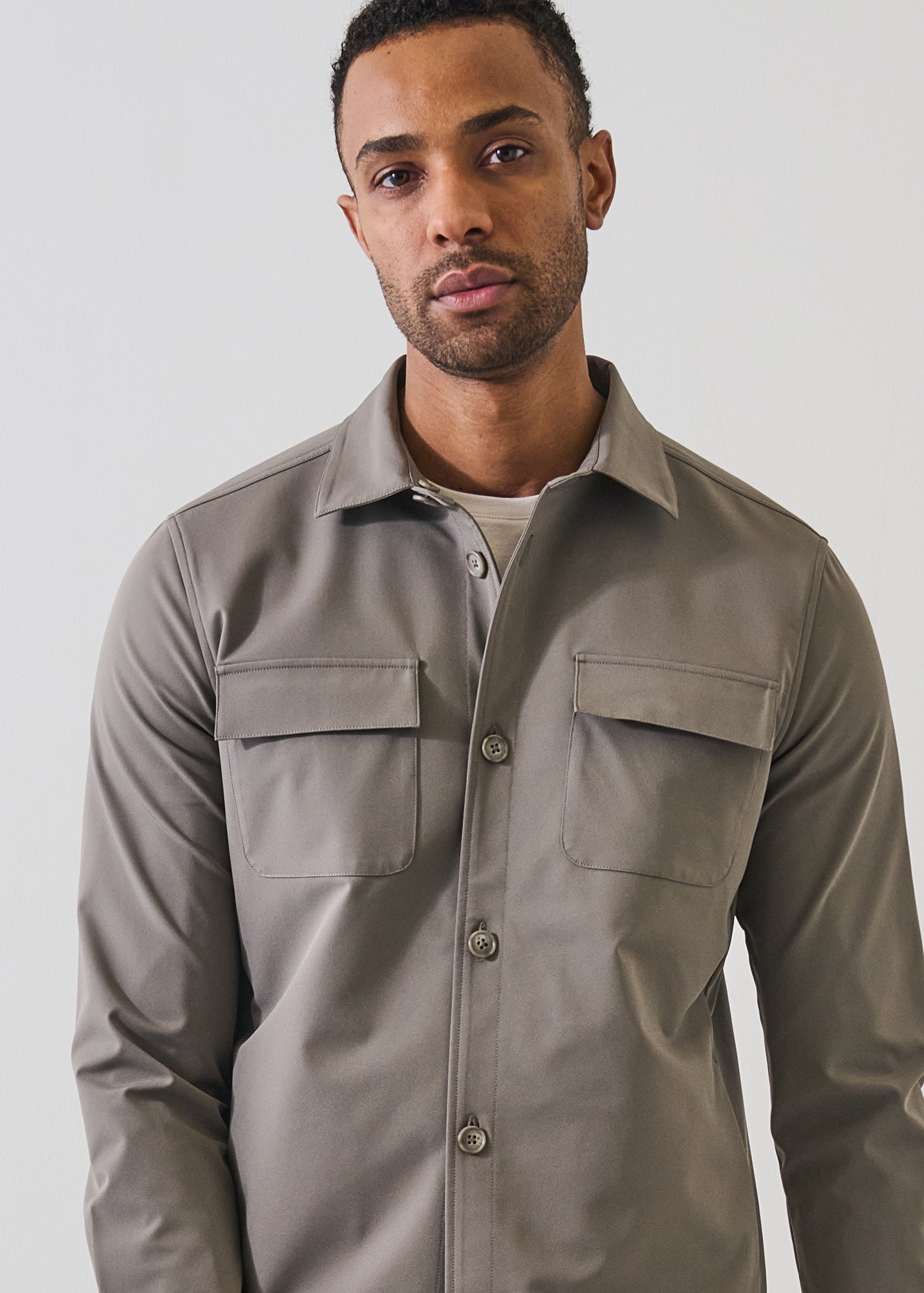 Nucleo Stretch Shirt Jacket - PATRICK ASSARAF