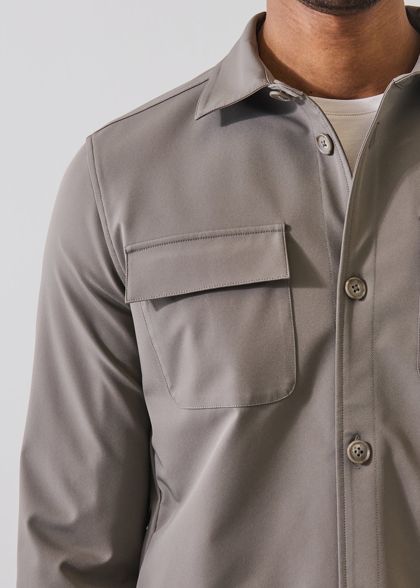 Nucleo Stretch Shirt Jacket - PATRICK ASSARAF