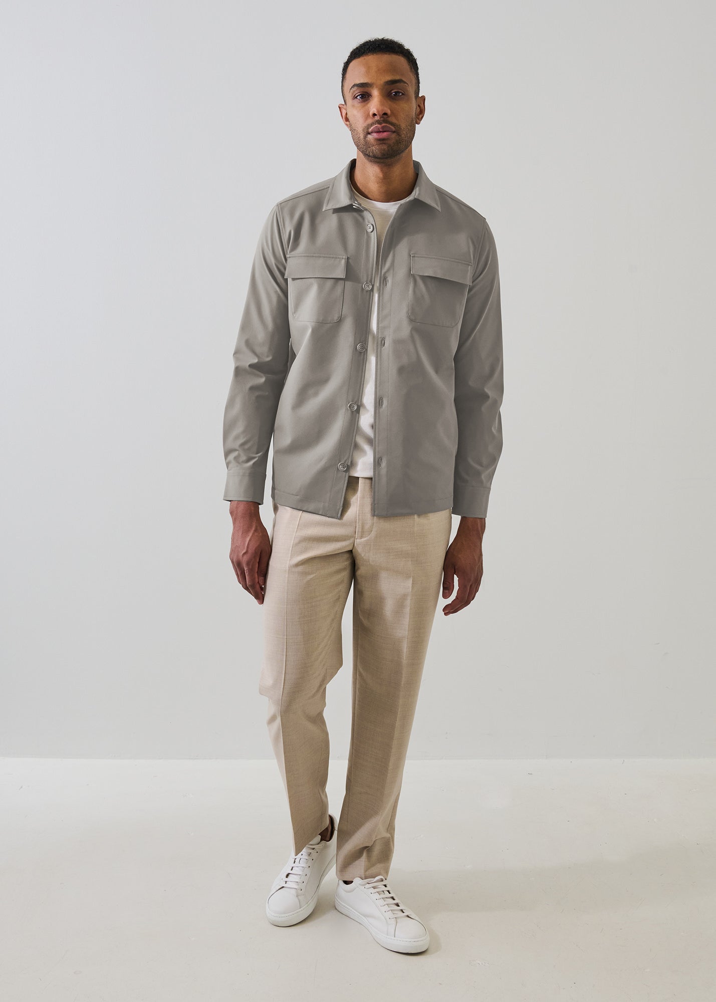 Nucleo Stretch Shirt Jacket - PATRICK ASSARAF
