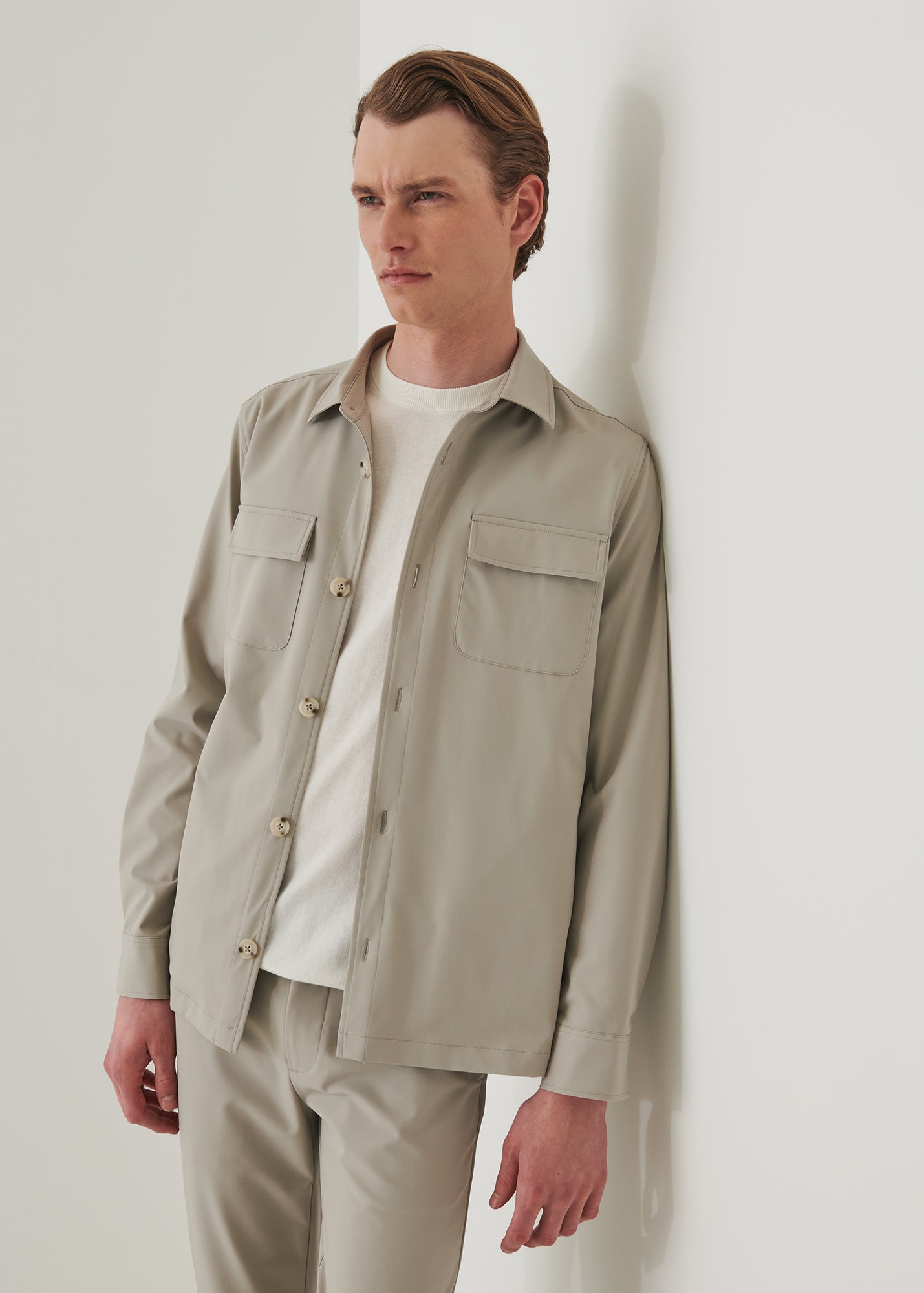 Nucleo Stretch Shirt Jacket - PATRICK ASSARAF