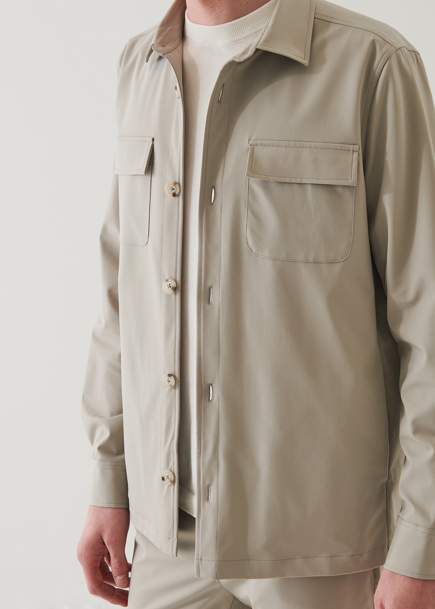 Nucleo Stretch Shirt Jacket - PATRICK ASSARAF