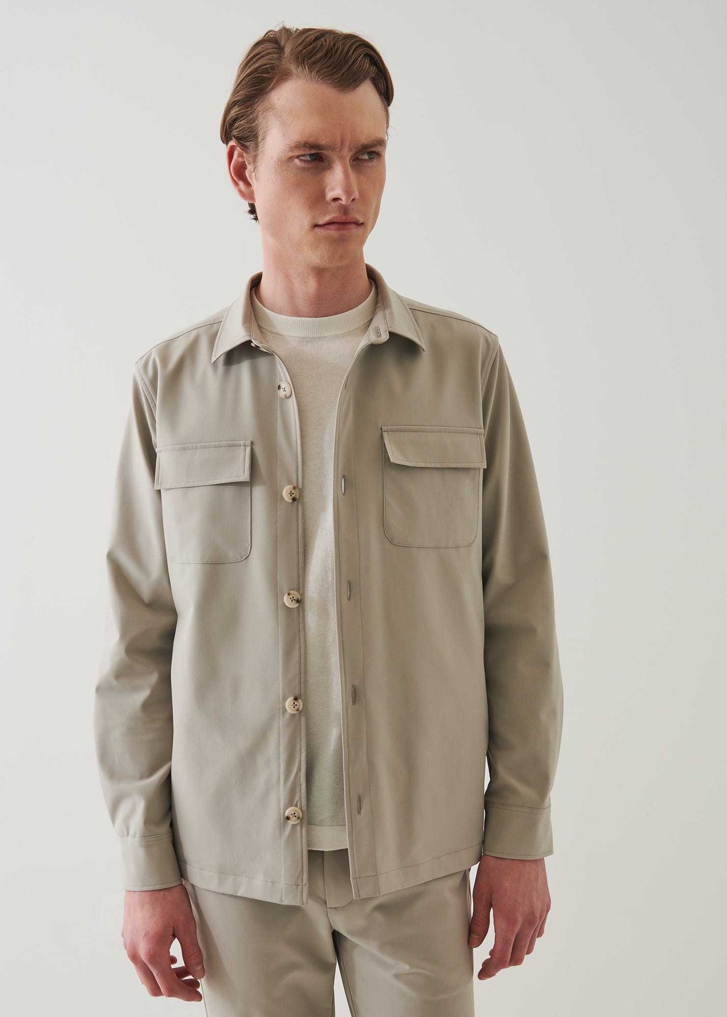 Nucleo Stretch Shirt Jacket - PATRICK ASSARAF