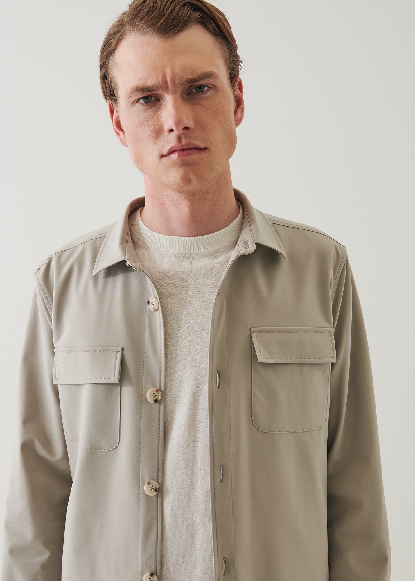 Nucleo Stretch Shirt Jacket - PATRICK ASSARAF