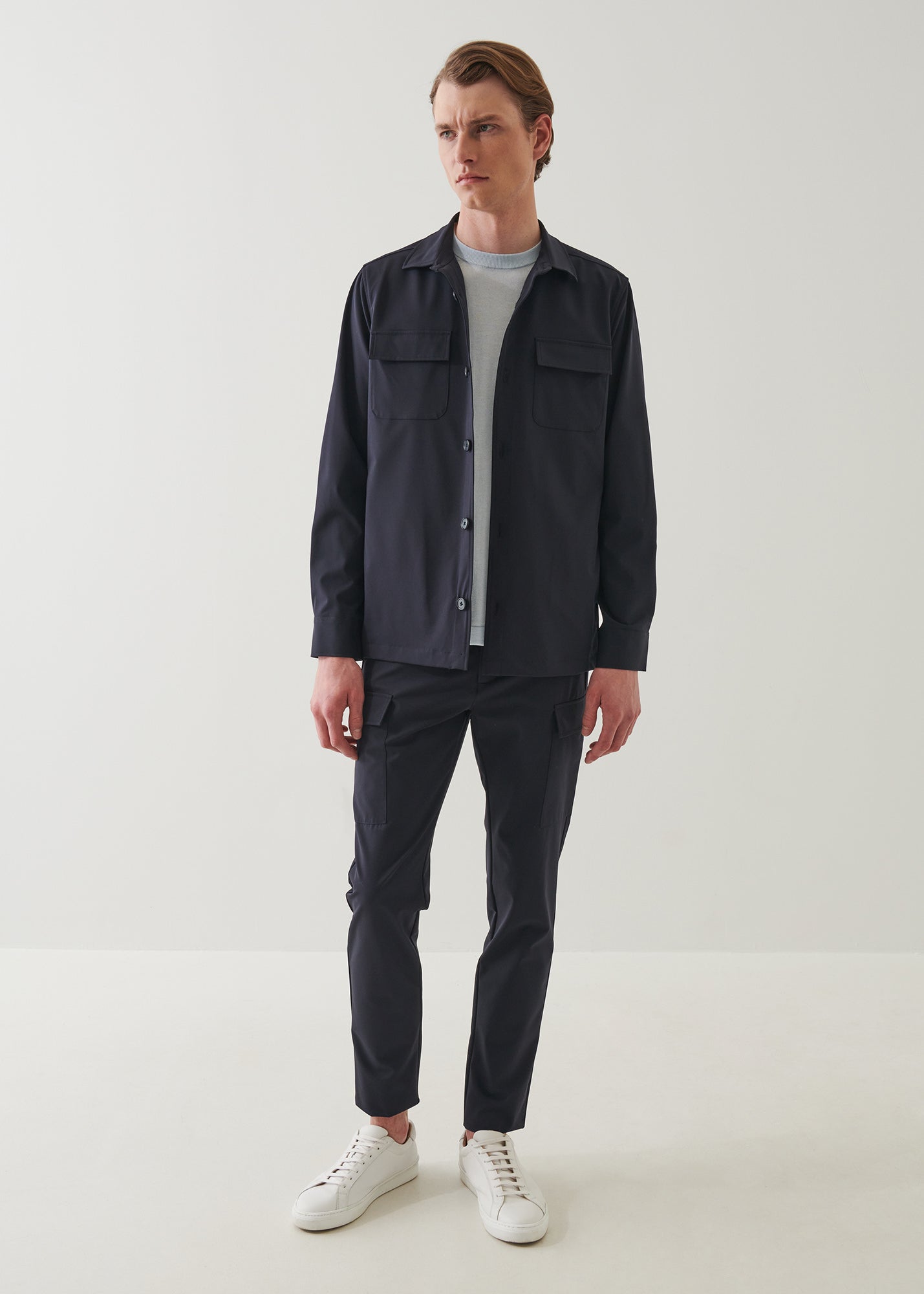 Nucleo Stretch Shirt Jacket - PATRICK ASSARAF