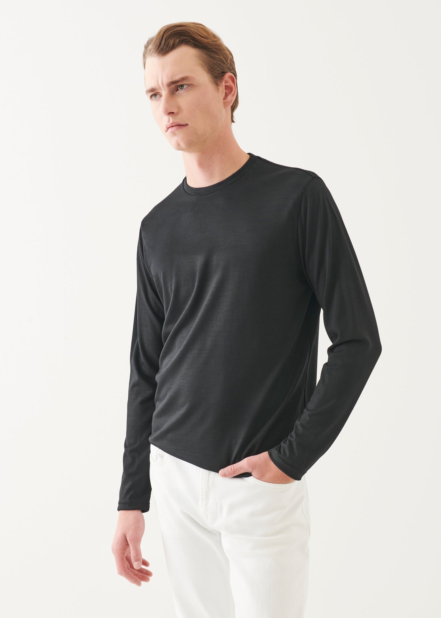 Reda Active Wool Long-Sleeve Knit T-Shirt - PATRICK ASSARAF