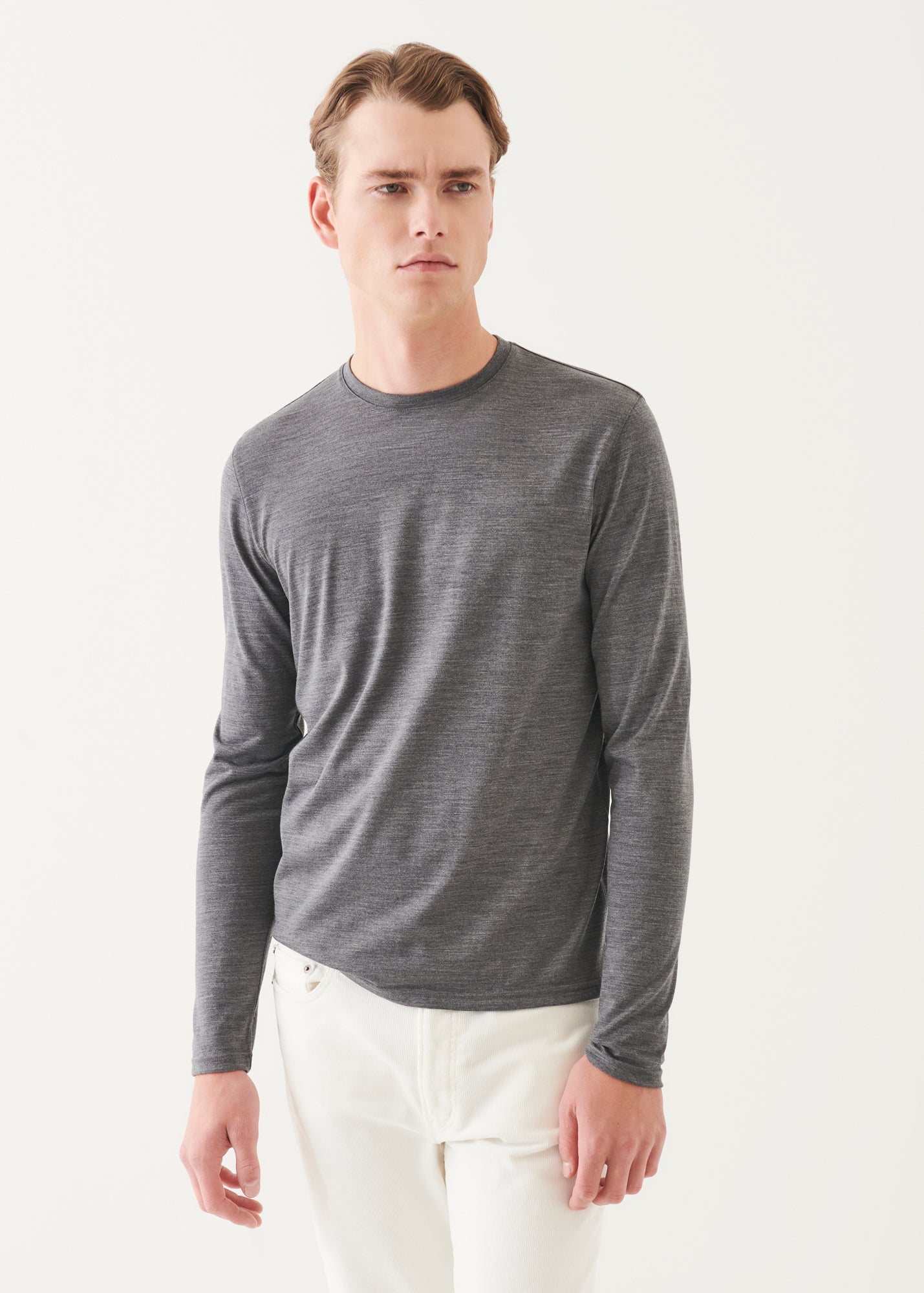 Reda Active Wool Long-Sleeve Knit T-Shirt - PATRICK ASSARAF