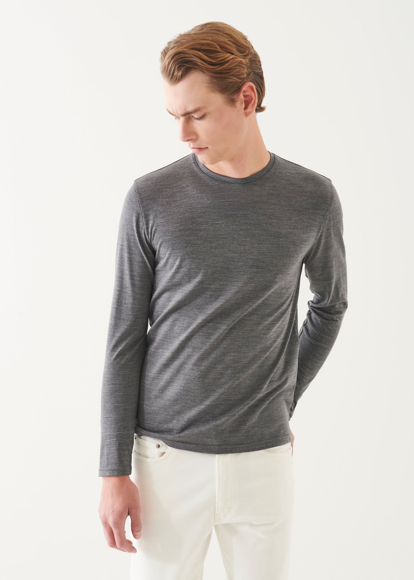 Reda Active Wool Long-Sleeve Knit T-Shirt - PATRICK ASSARAF