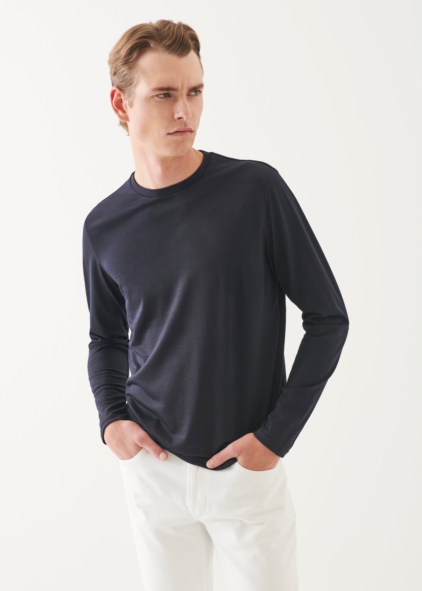 Reda Active Wool Long-Sleeve Knit T-Shirt - PATRICK ASSARAF