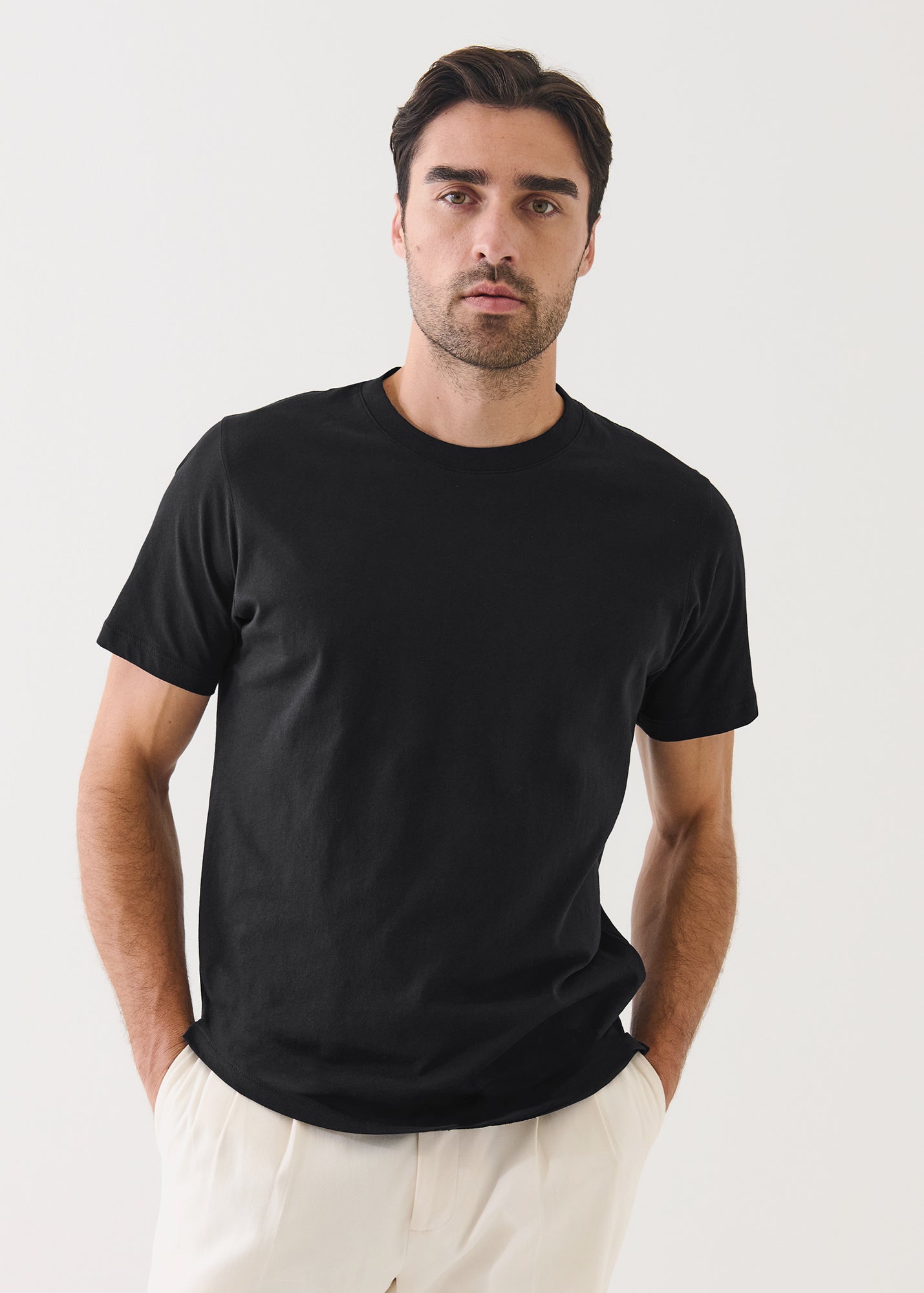 Organic Pima Cotton High Neck T-Shirt
