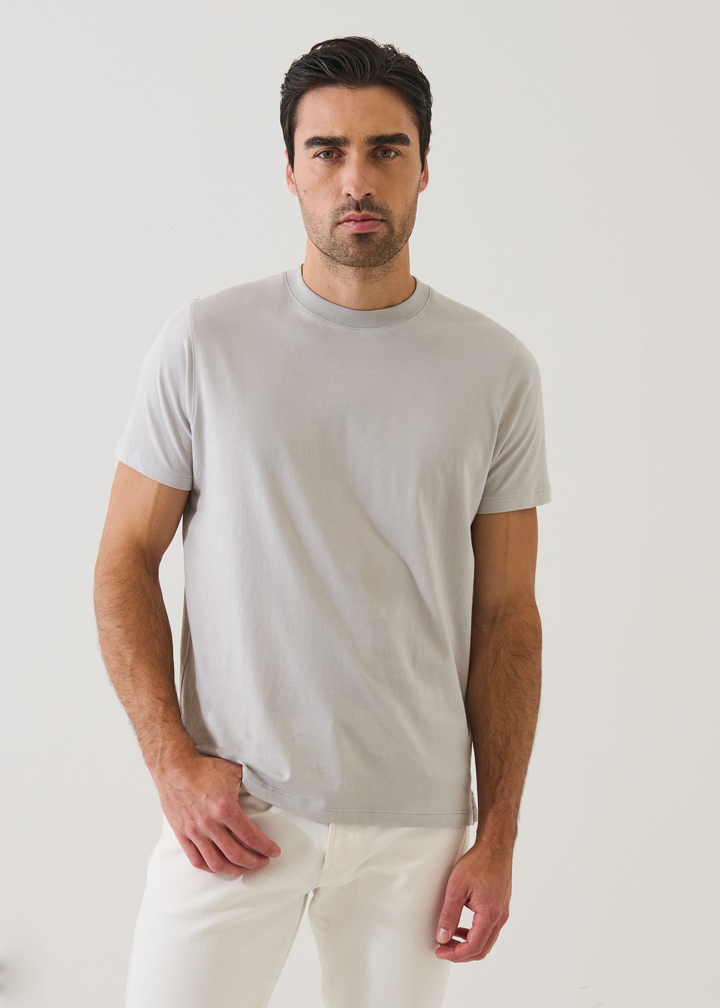 Organic Pima Cotton High Neck T-Shirt - PATRICK ASSARAF