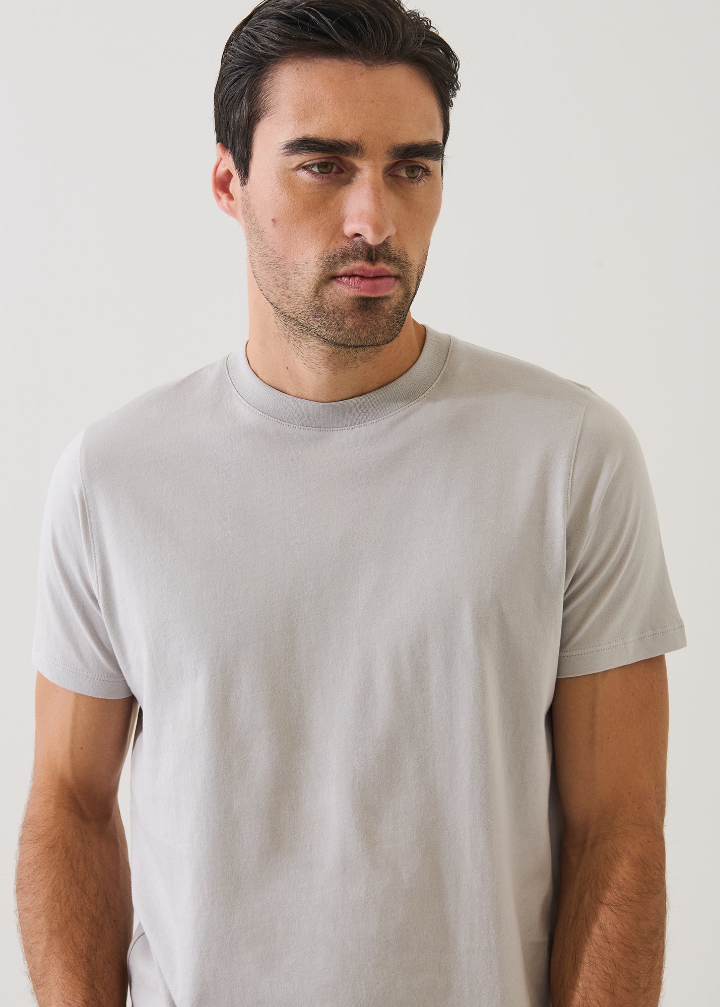Organic Pima Cotton High Neck T-Shirt - PATRICK ASSARAF
