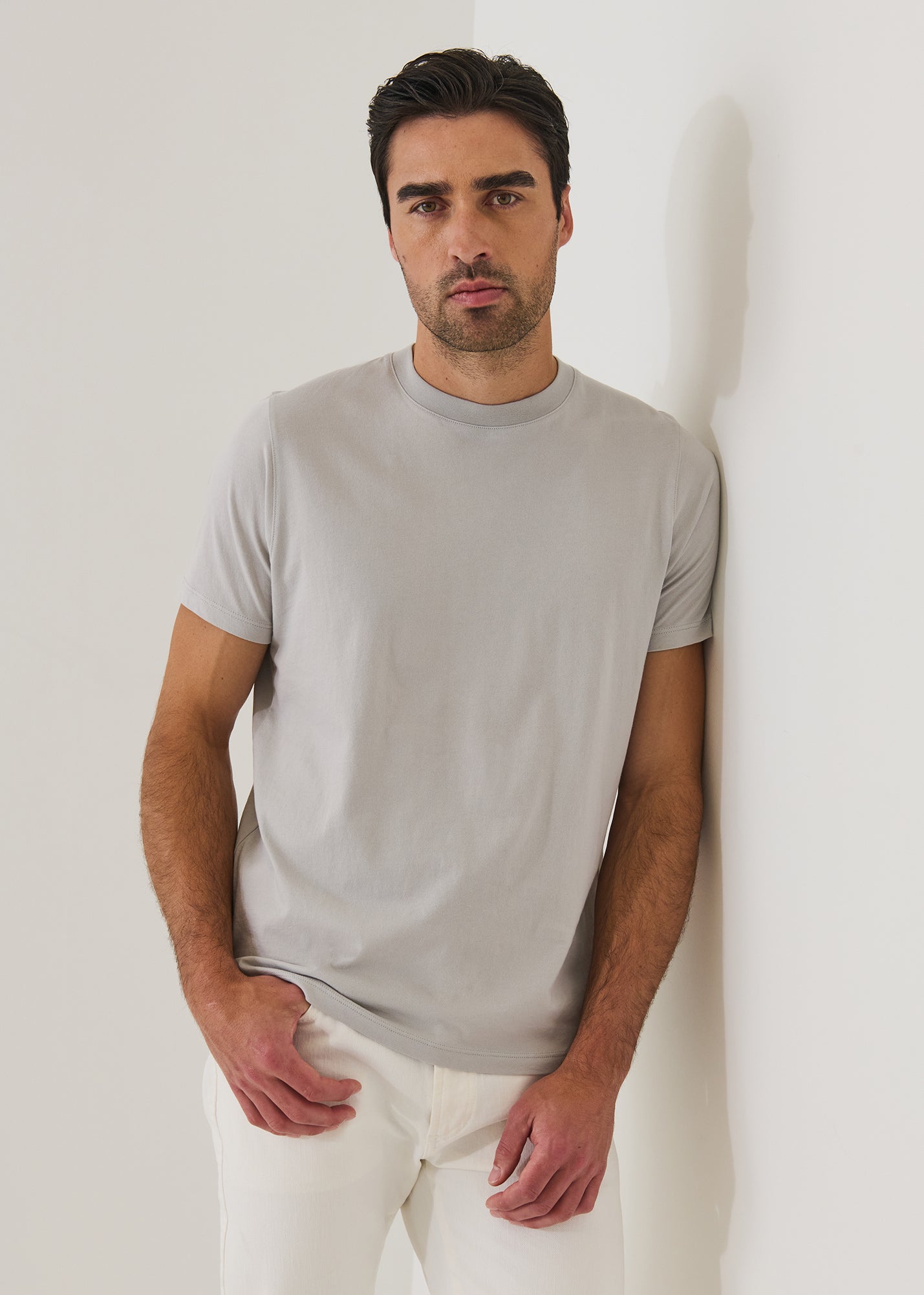 Organic Pima Cotton High Neck T-Shirt - PATRICK ASSARAF